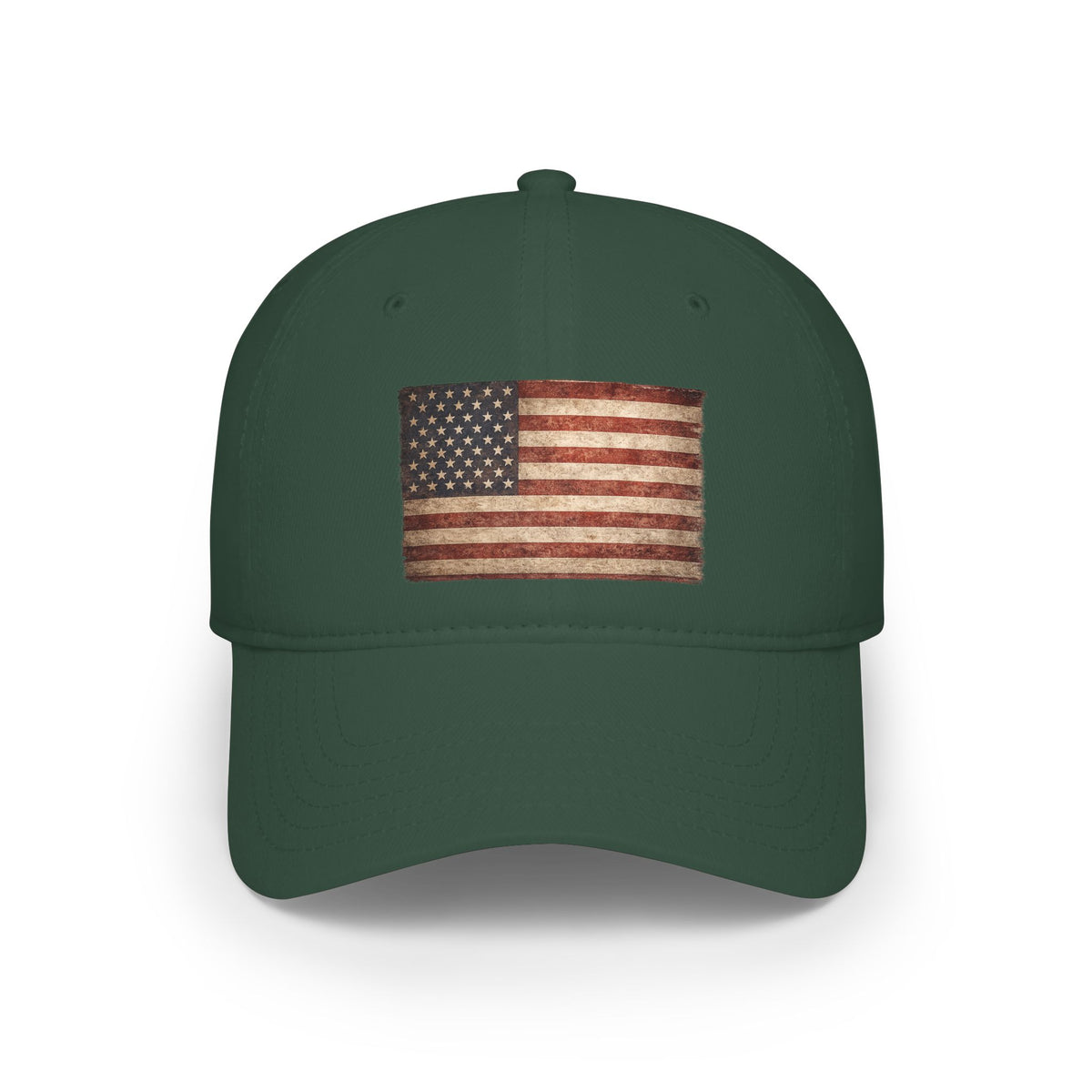 Vintage American Flag Low Profile Baseball Cap — Patriotic Hat