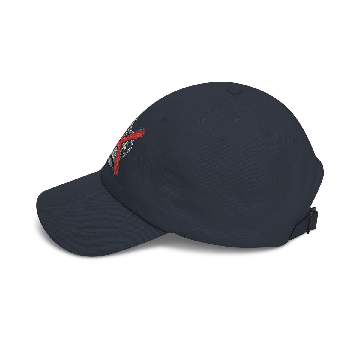 Dad Cap – Crown with Red X Embroidered Baseball Hat