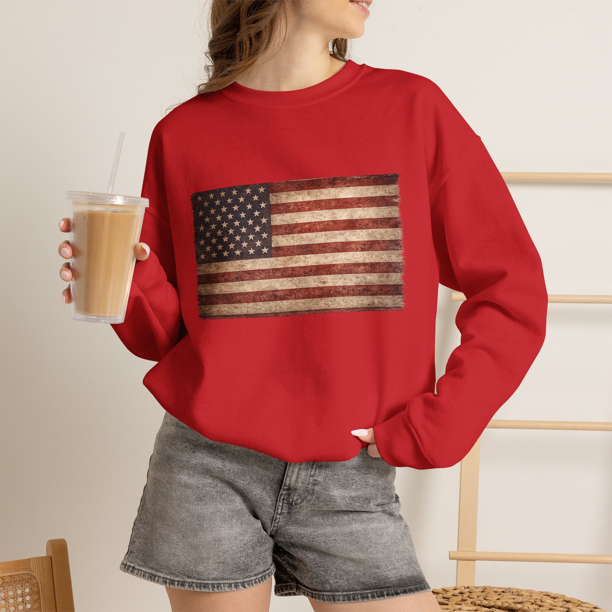 Vintage American Flag Sweatshirt