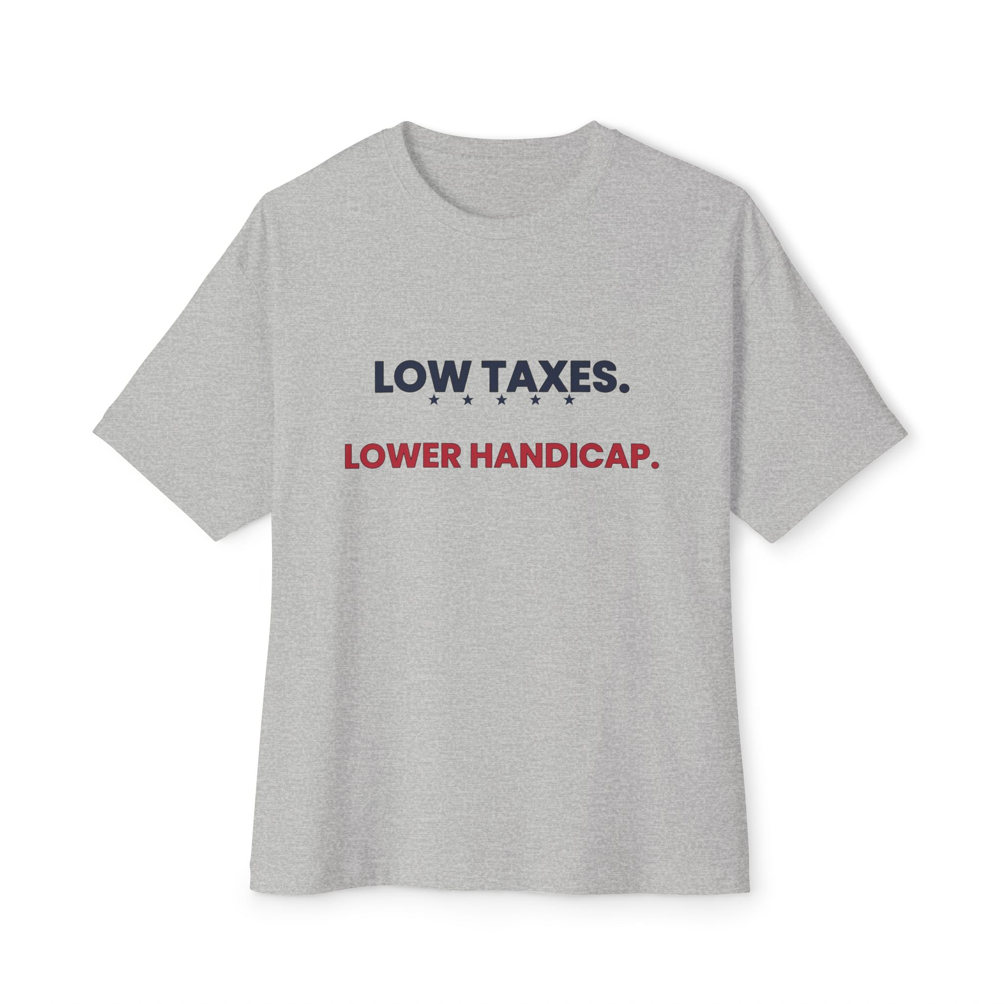 "Low Taxes. Lower Handicap." Golf Tee — Patriotic Golf T-Shirt