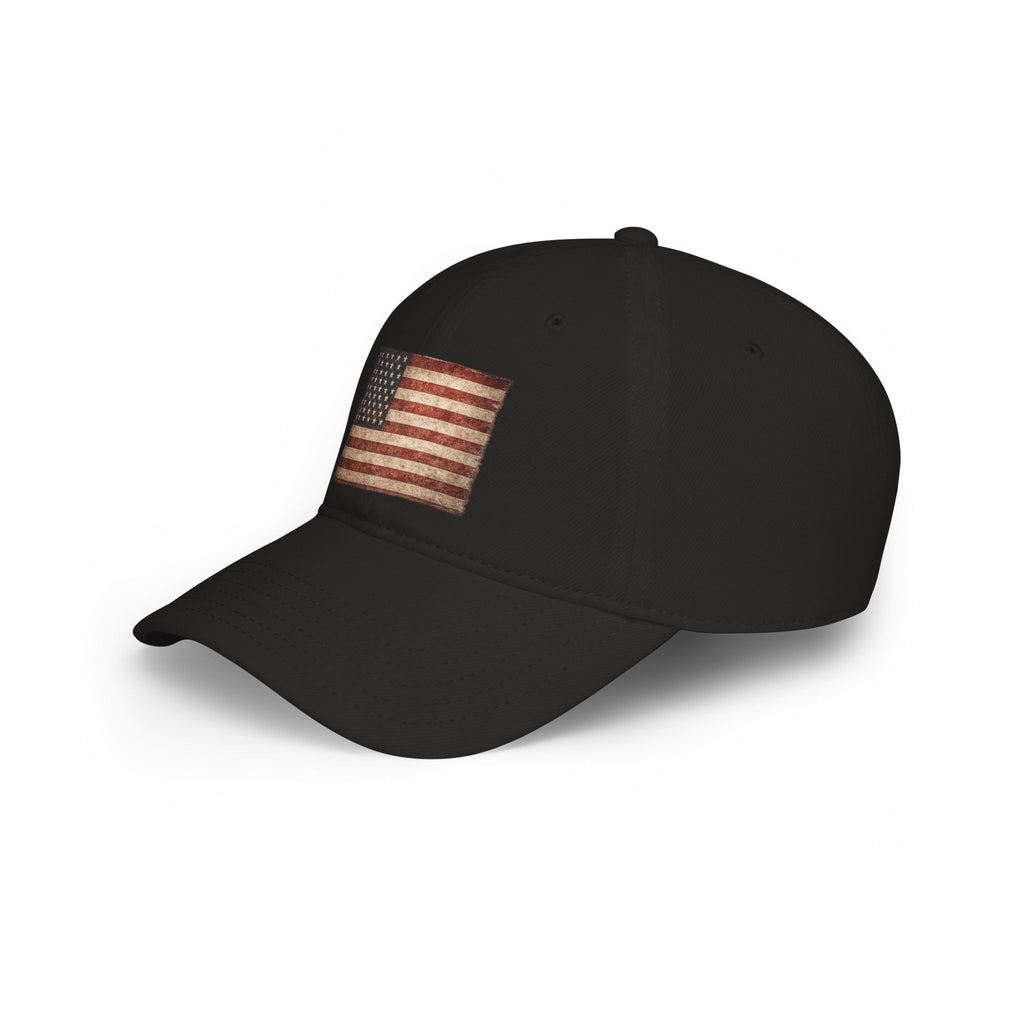 Vintage American Flag Low Profile Baseball Cap — Patriotic Hat