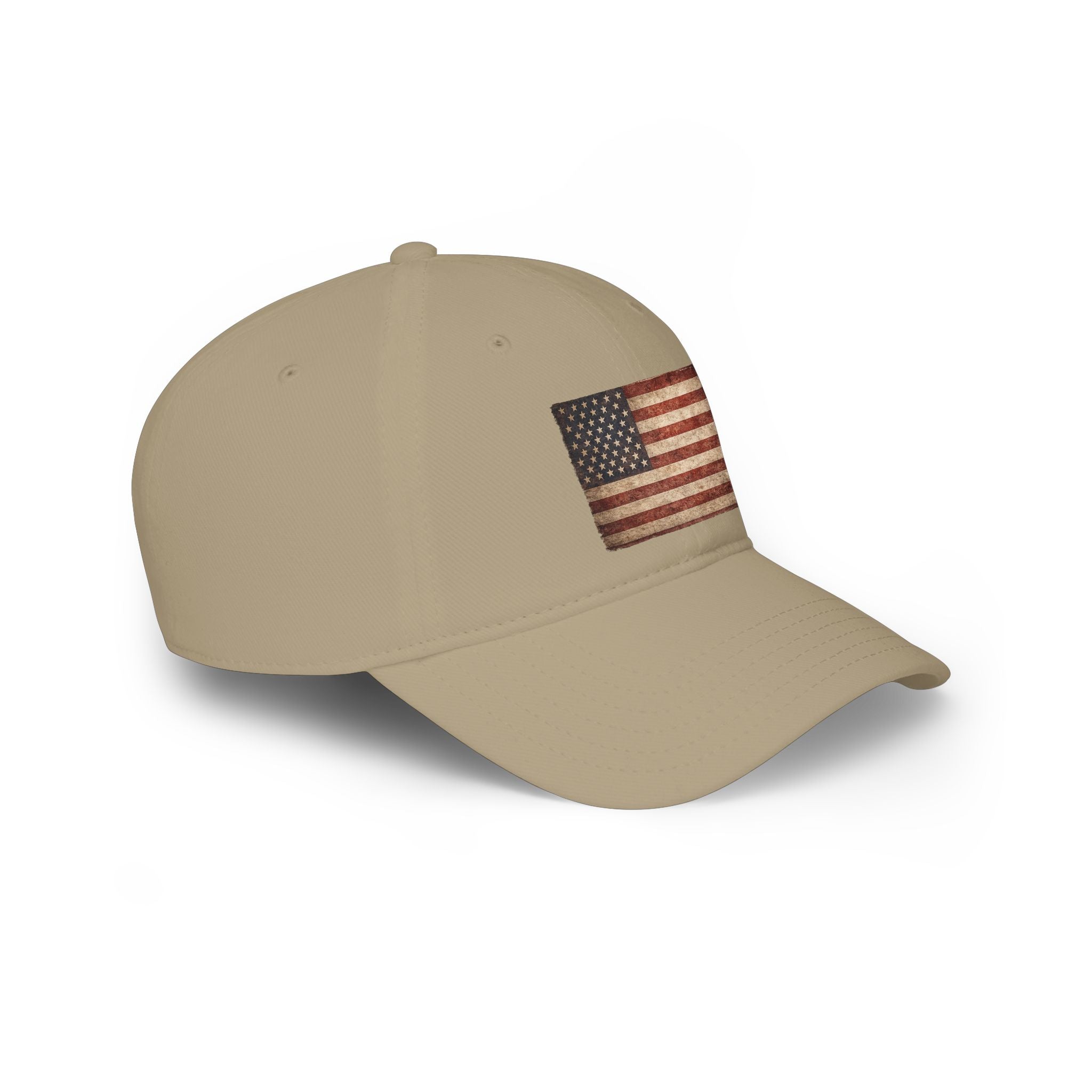 Vintage American Flag Low Profile Baseball Cap — Patriotic Hat