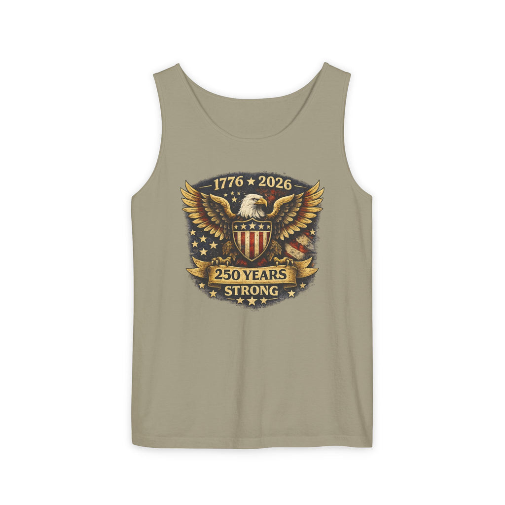 250 Years Strong Eagle Tank Top — 1776-2026 Patriotic Anniversary