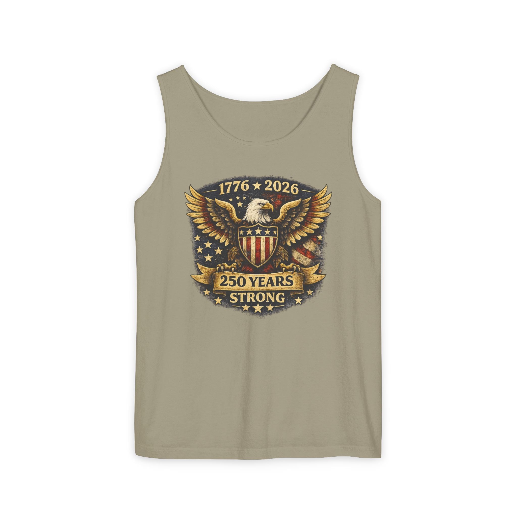 250 Years Strong Eagle Tank Top — 1776-2026 Patriotic Anniversary