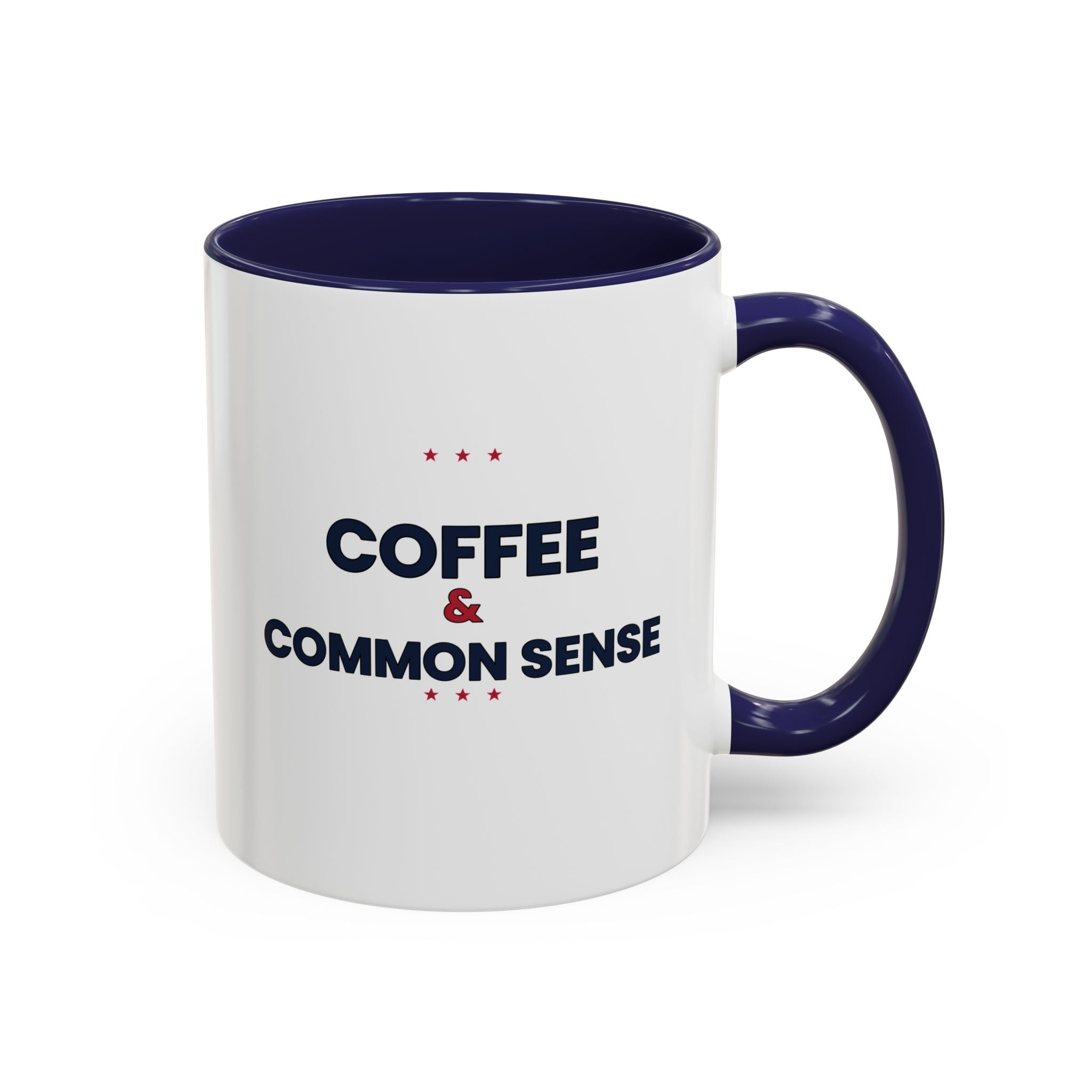 Coffee & Common Sense Accent Mug — 11/15oz Ceramic Coffee Mug