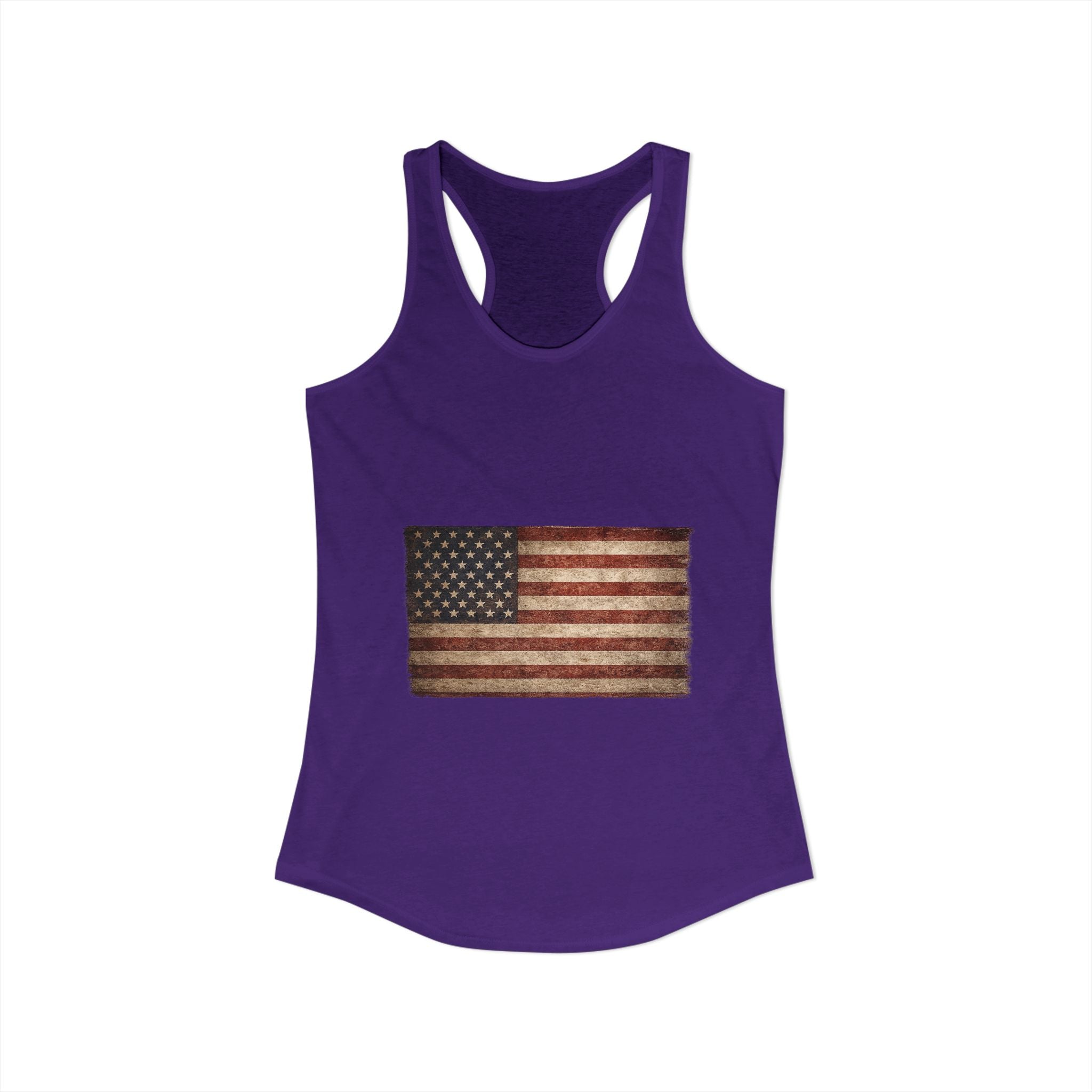 Vintage American Flag Women's Racerback Tank