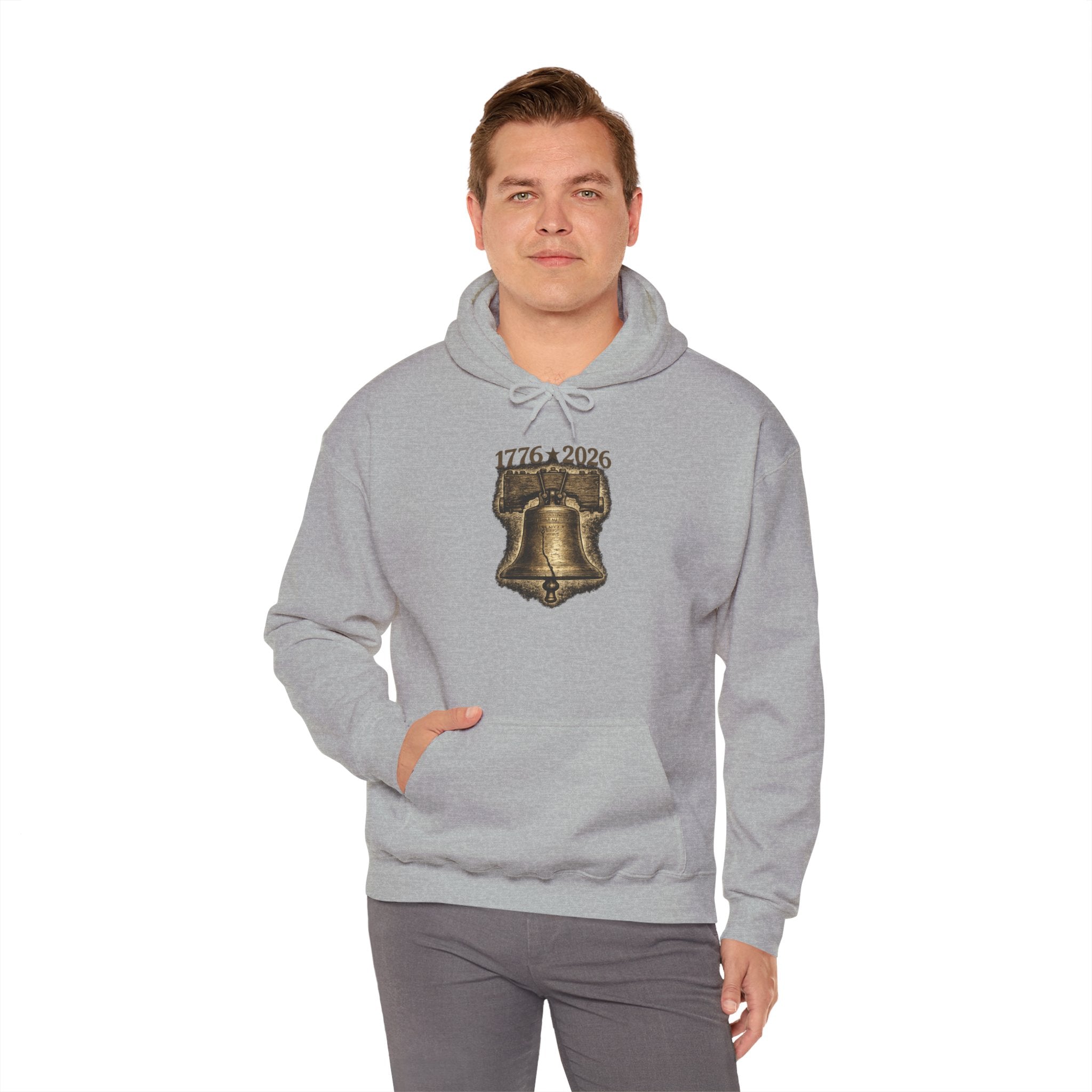 Liberty Bell Hoodie — 1776–2026 Graphic Hooded Sweatshirt