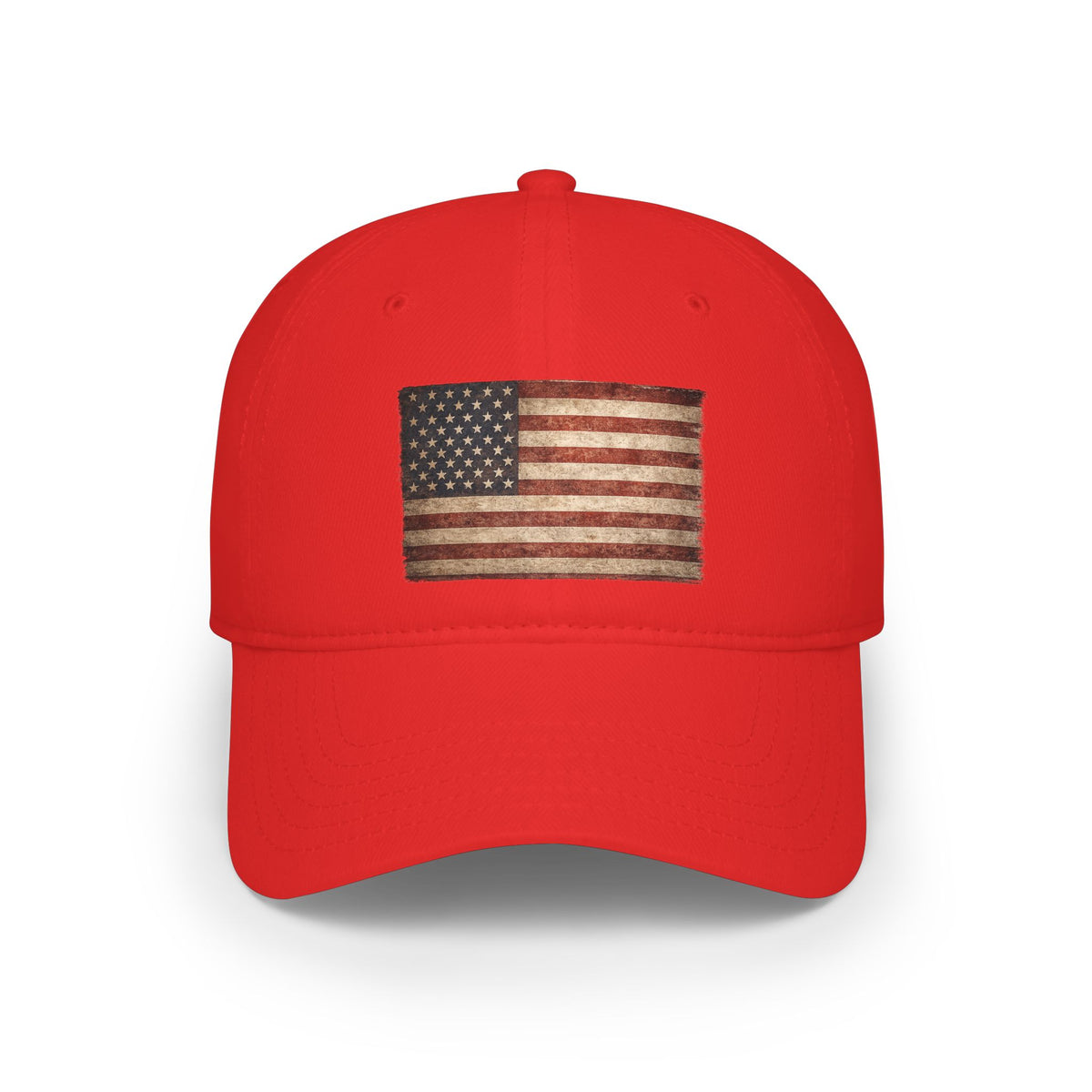 Vintage American Flag Low Profile Baseball Cap — Patriotic Hat