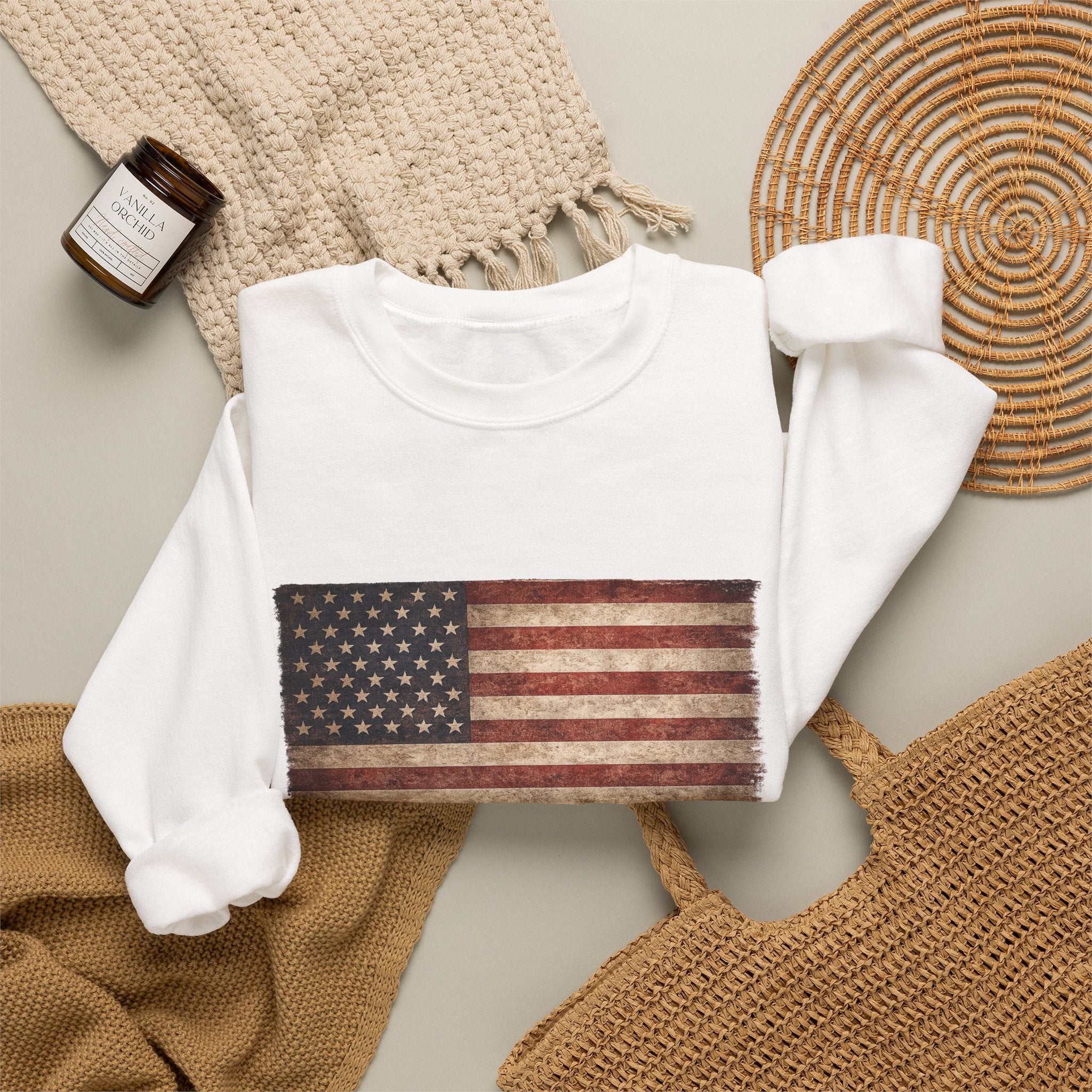 Vintage American Flag Sweatshirt