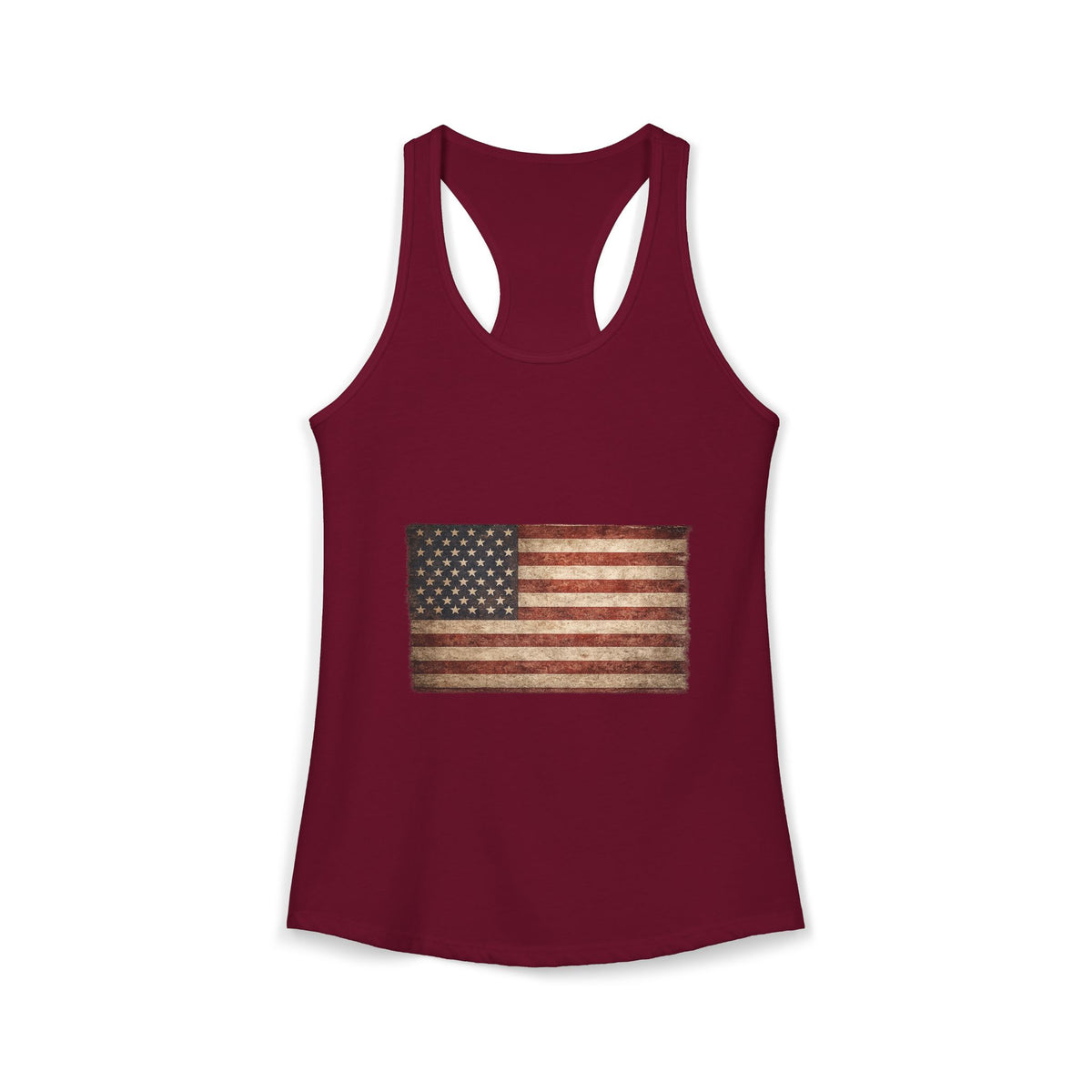 Vintage American Flag Women's Racerback Tank