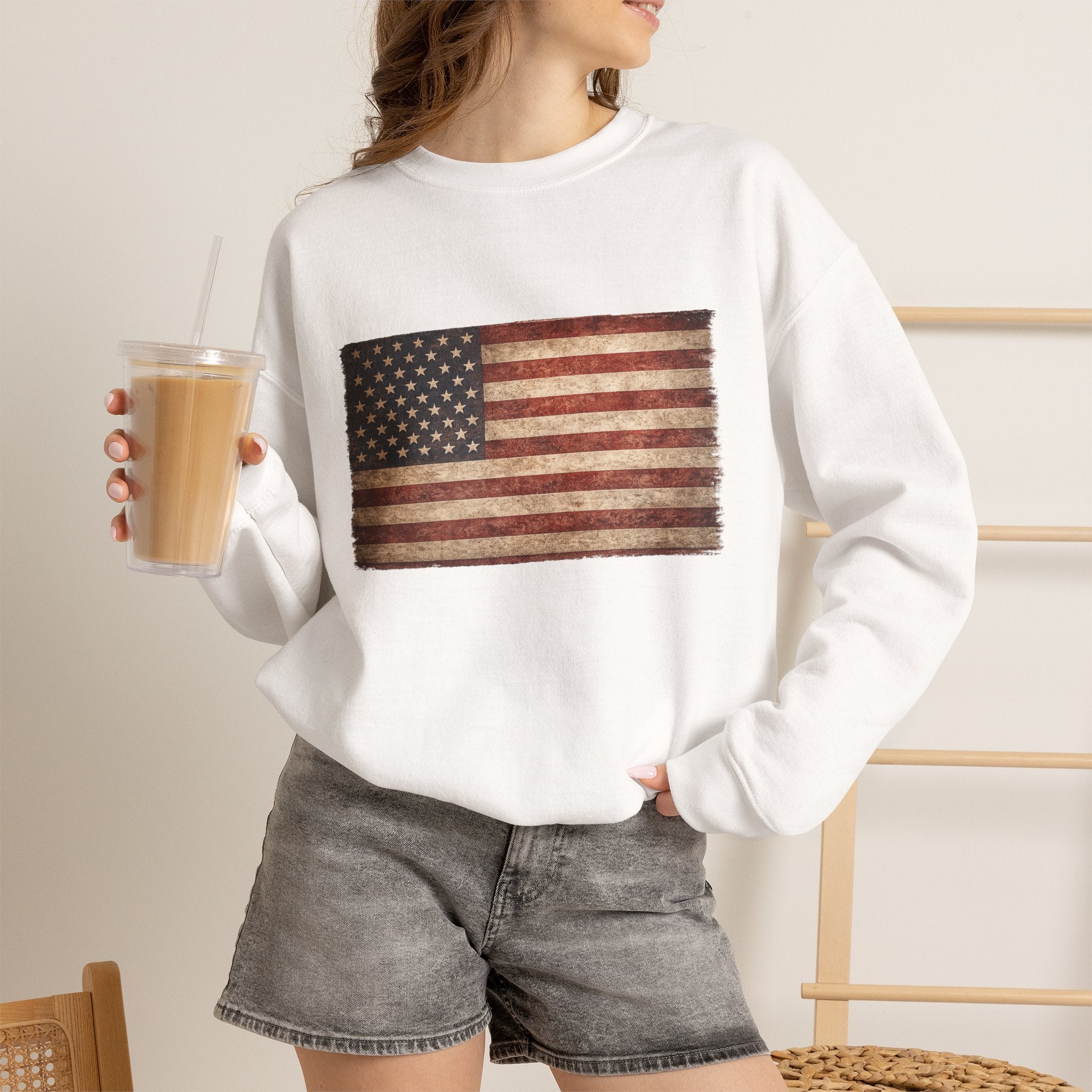 Vintage American Flag Sweatshirt