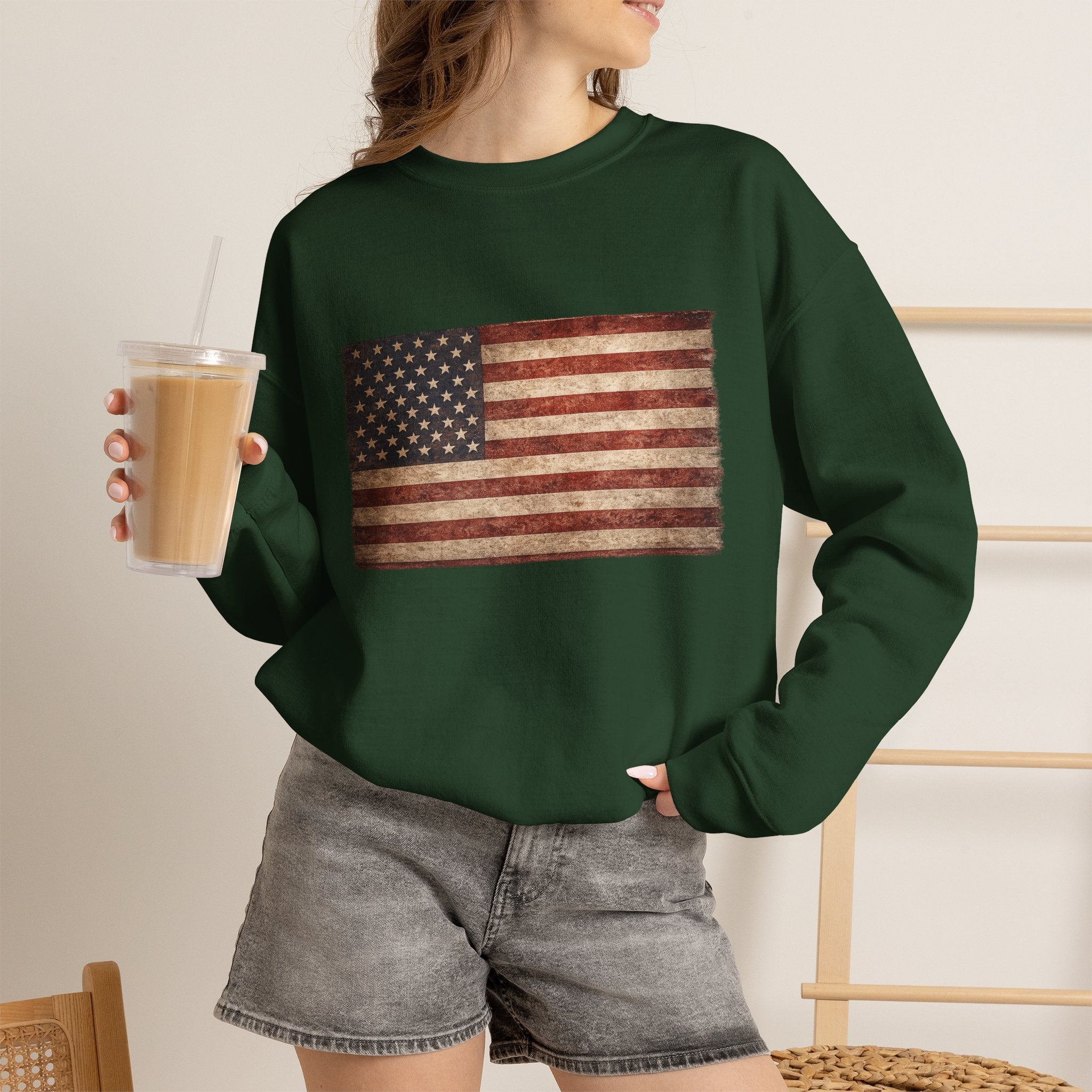 Vintage American Flag Sweatshirt