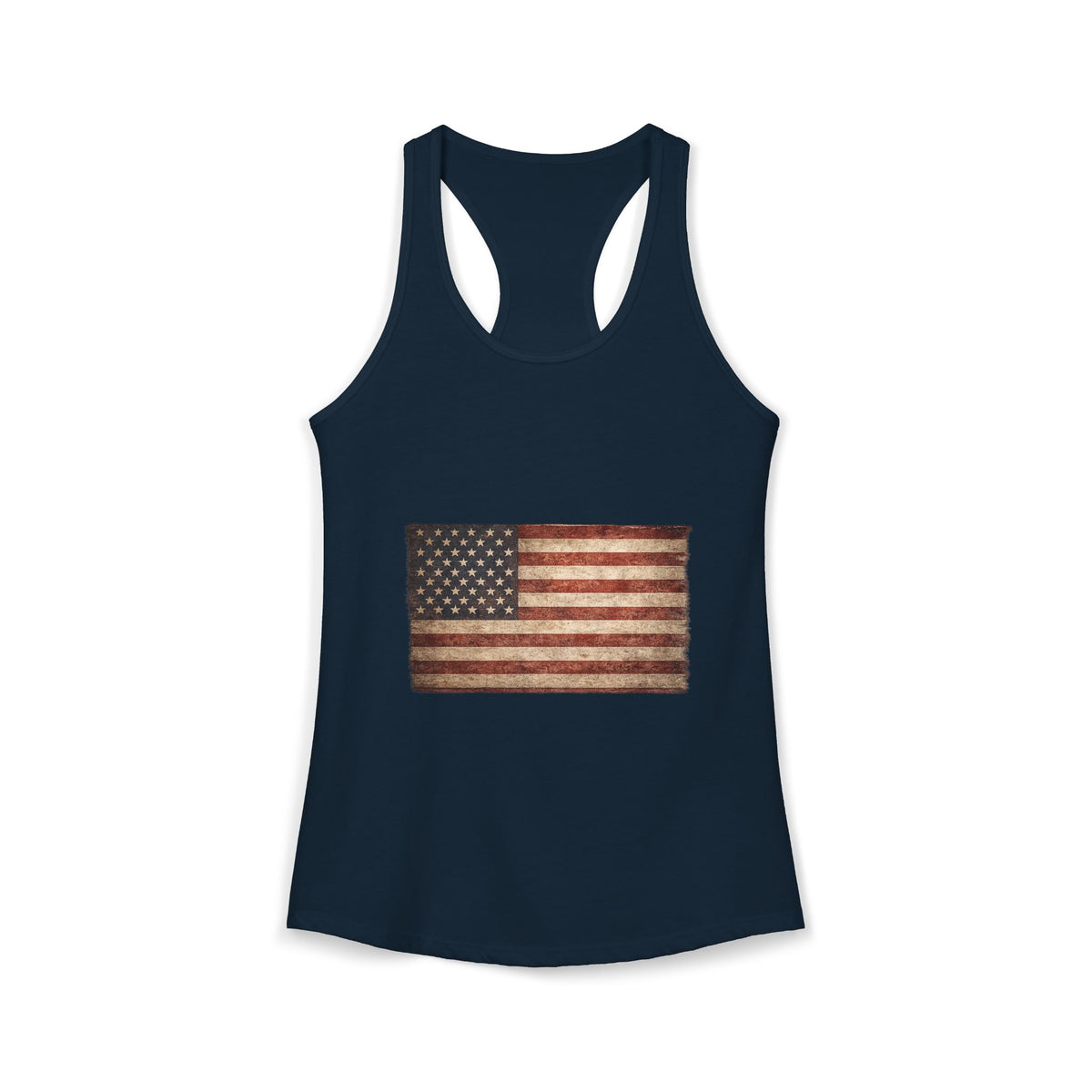 Vintage American Flag Women's Racerback Tank