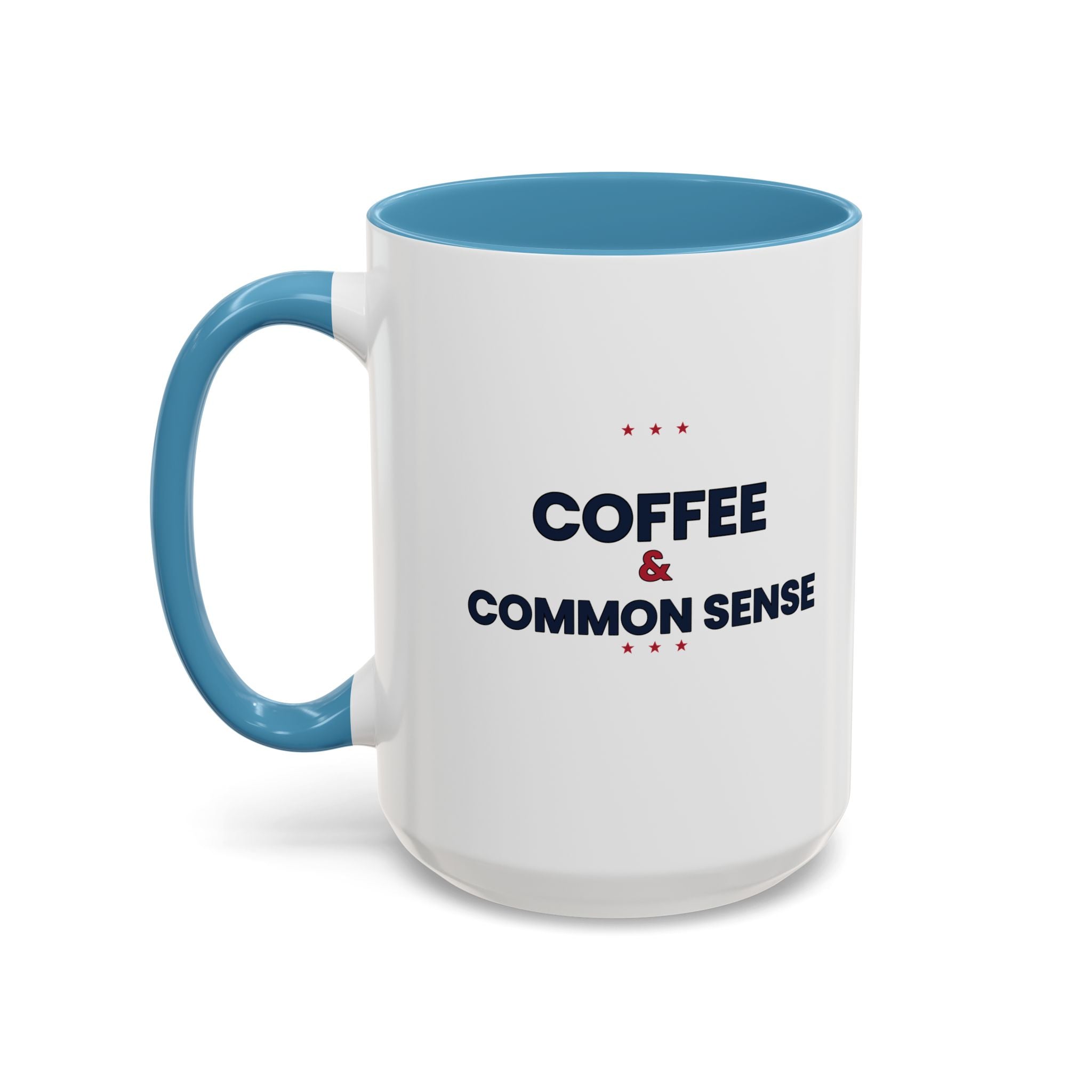 Coffee & Common Sense Accent Mug — 11/15oz Ceramic Coffee Mug
