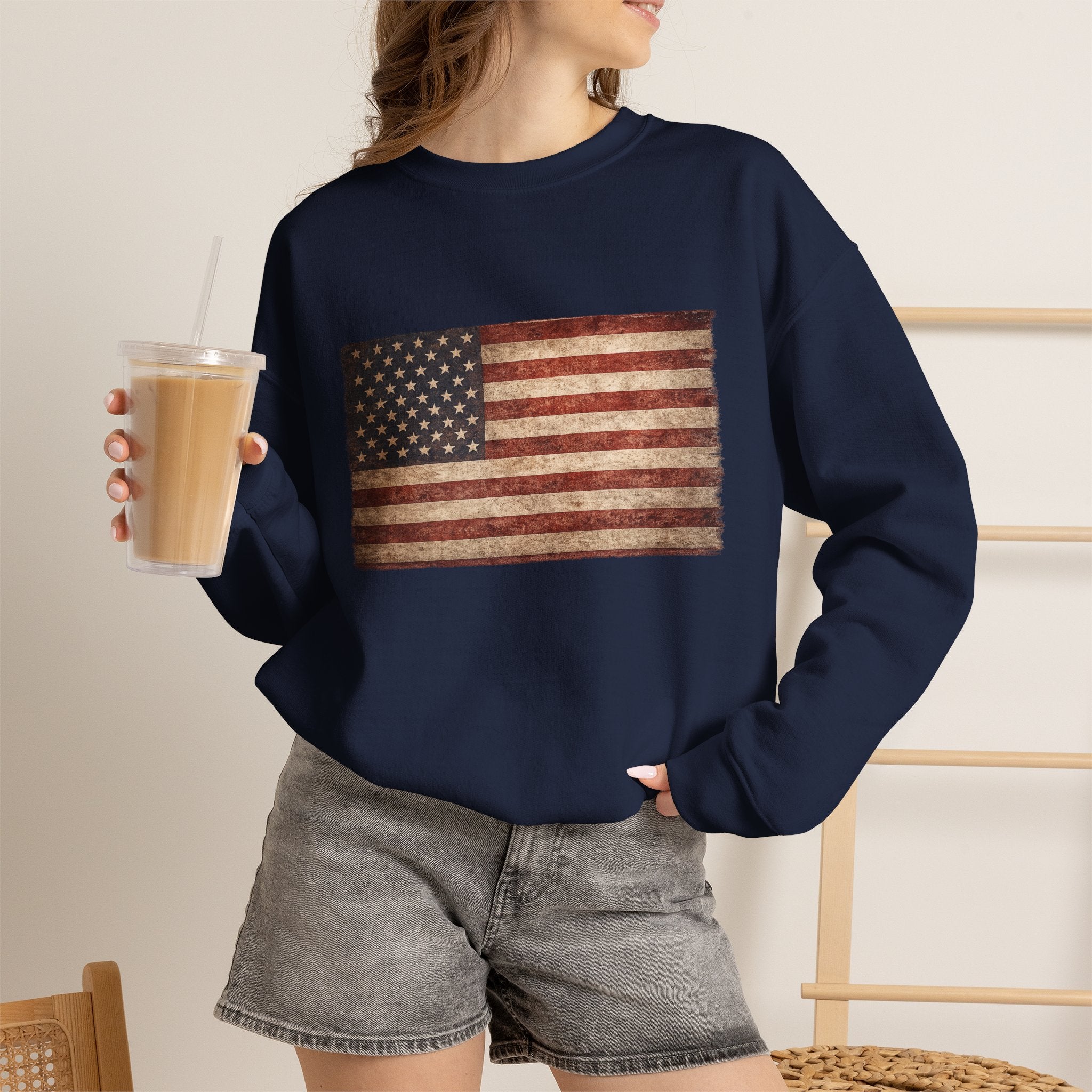 Vintage American Flag Sweatshirt