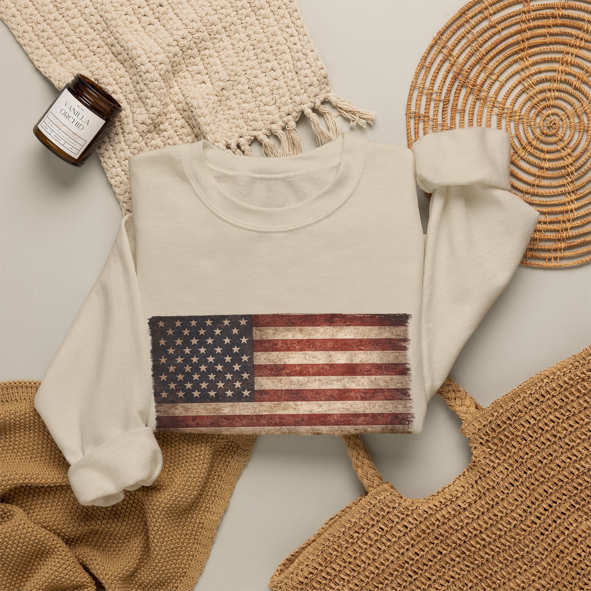 Vintage American Flag Sweatshirt
