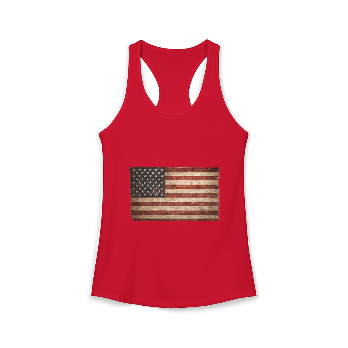 Vintage American Flag Women's Racerback Tank