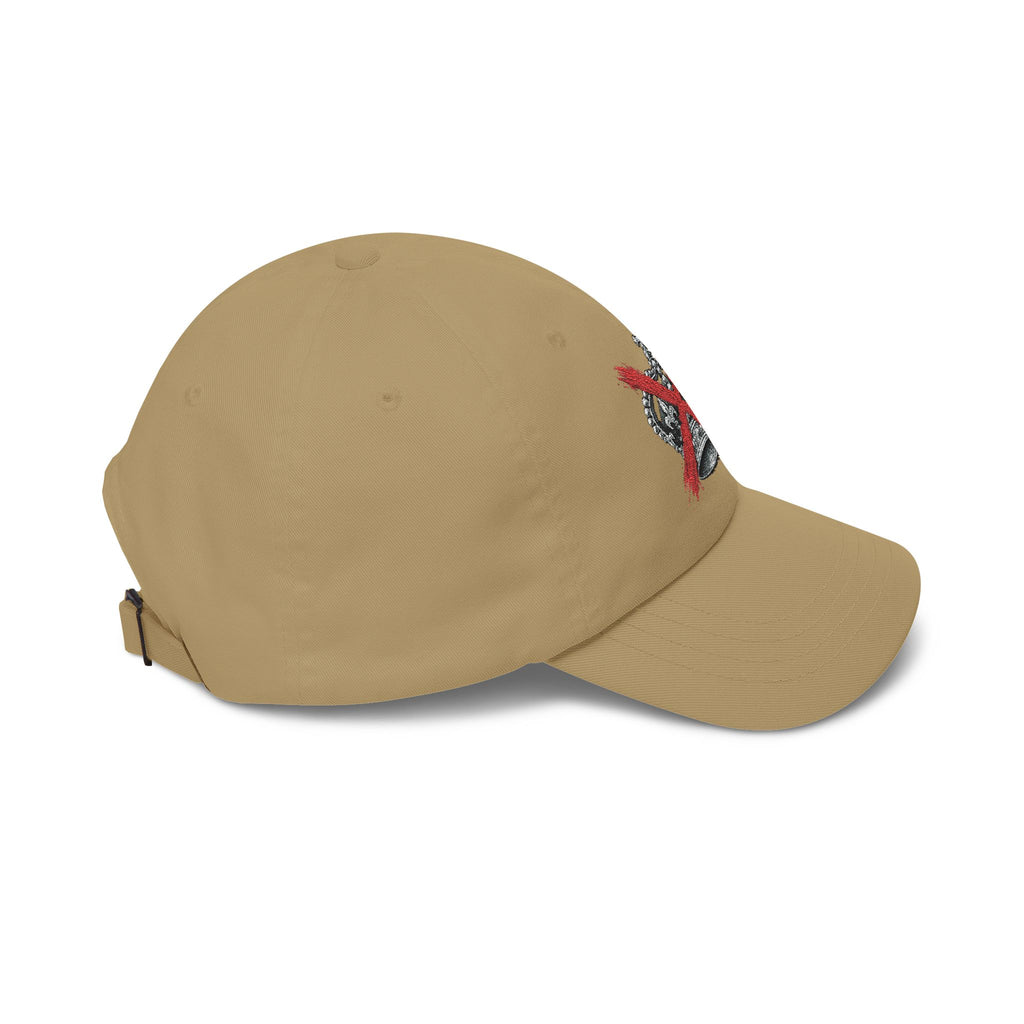 Dad Cap – Crown with Red X Embroidered Baseball Hat