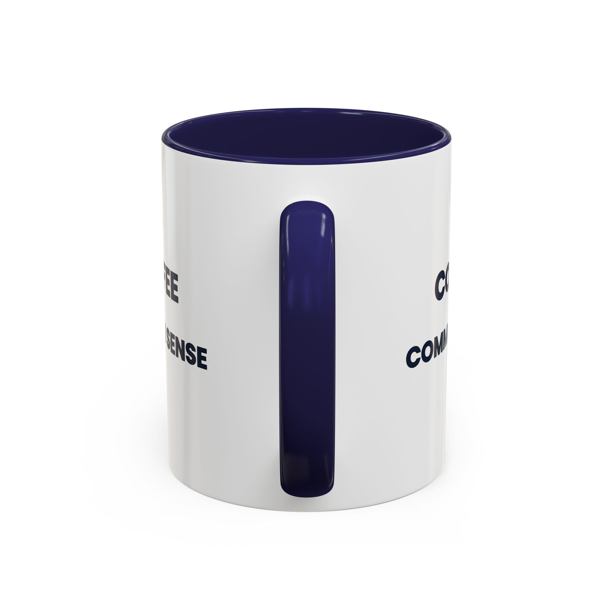 Coffee & Common Sense Accent Mug — 11/15oz Ceramic Coffee Mug