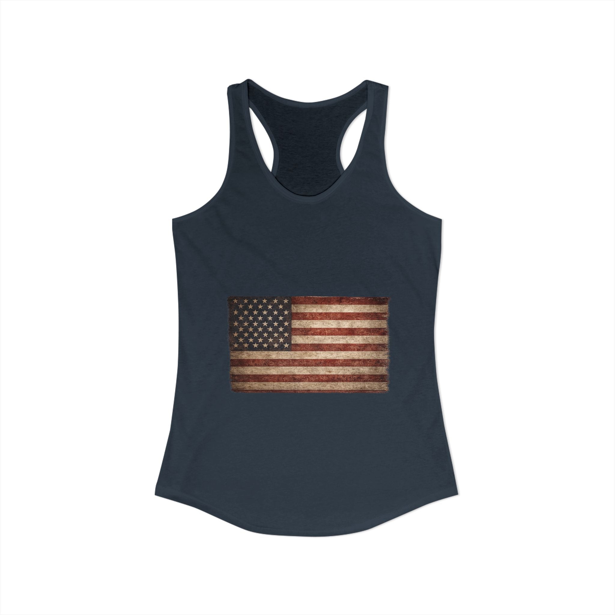 Vintage American Flag Women's Racerback Tank