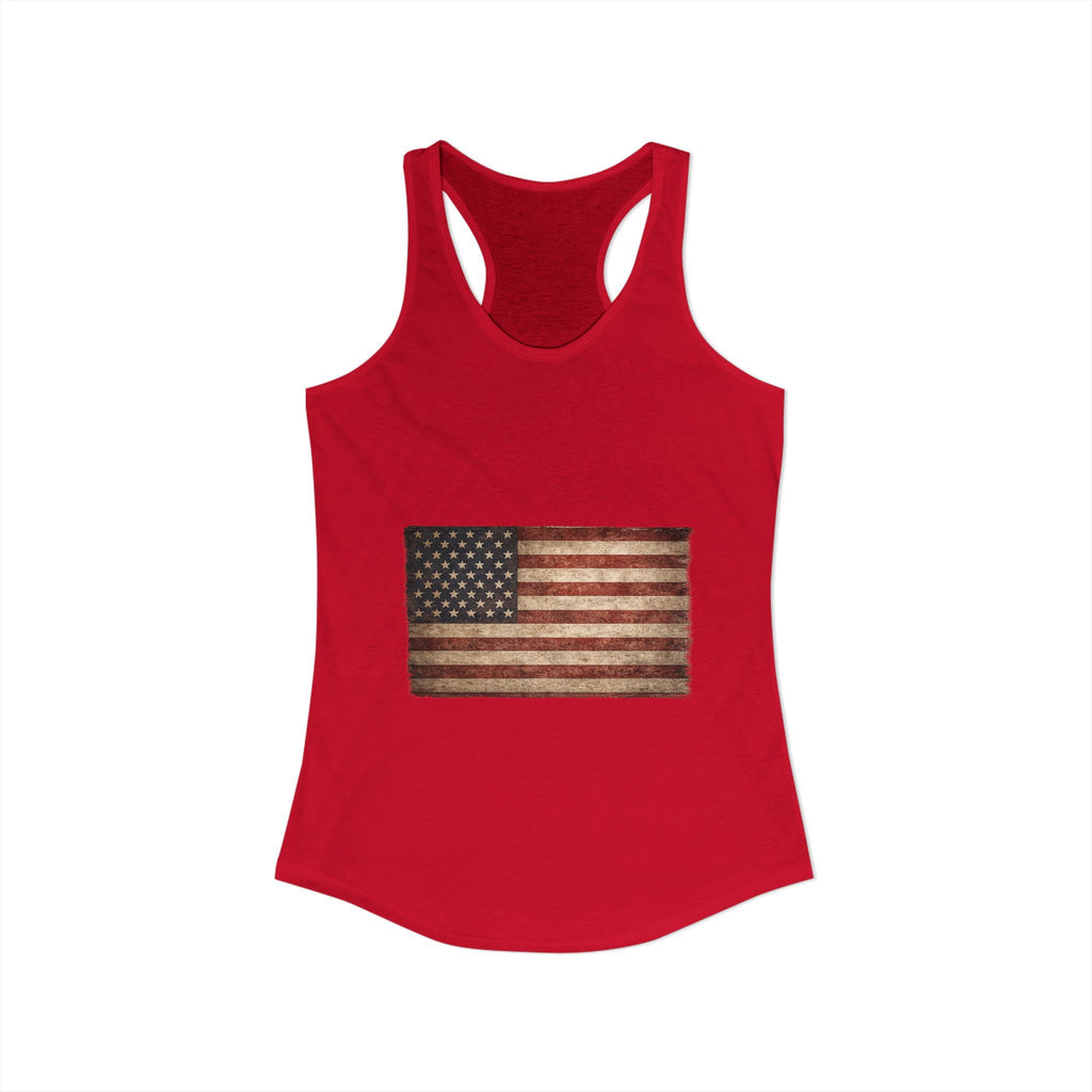 Vintage American Flag Women's Racerback Tank