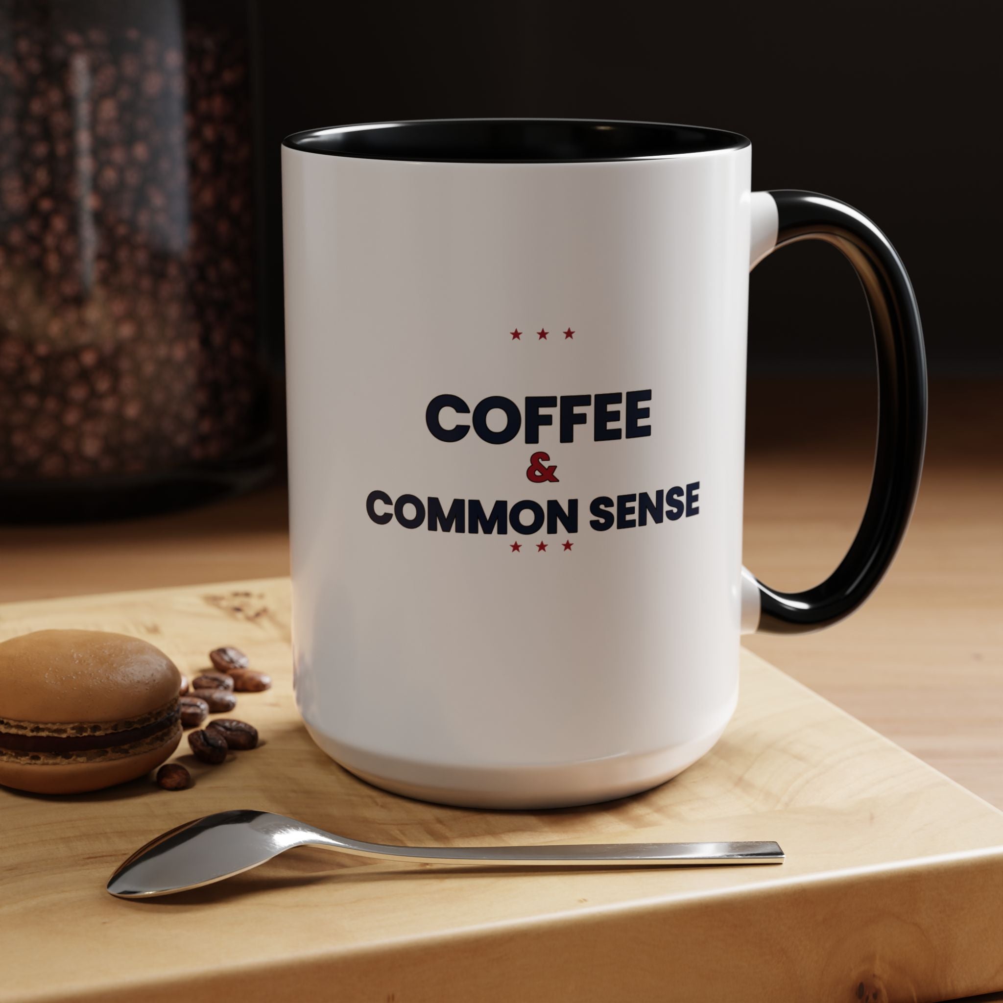 Coffee & Common Sense Accent Mug
