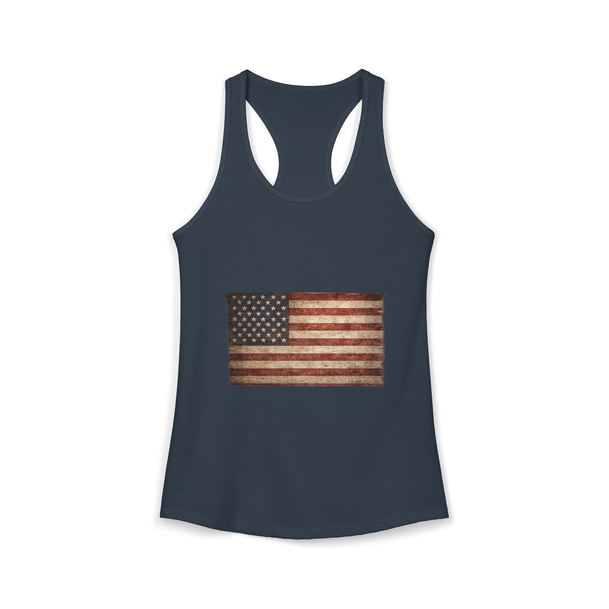 Vintage American Flag Women's Racerback Tank