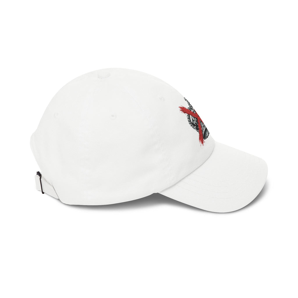 Dad Cap – Crown with Red X Embroidered Baseball Hat