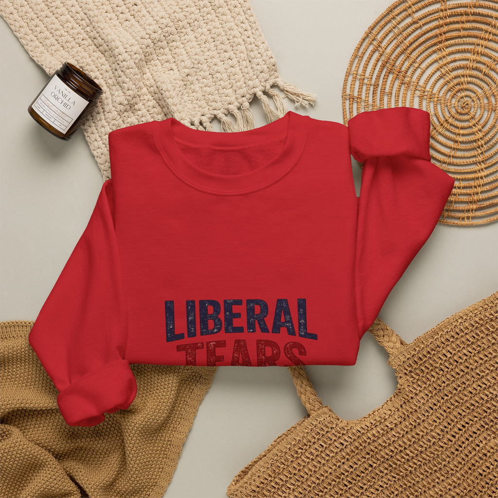 Crewneck Sweatshirt — "Liberal Tears" Patriotic Graphic