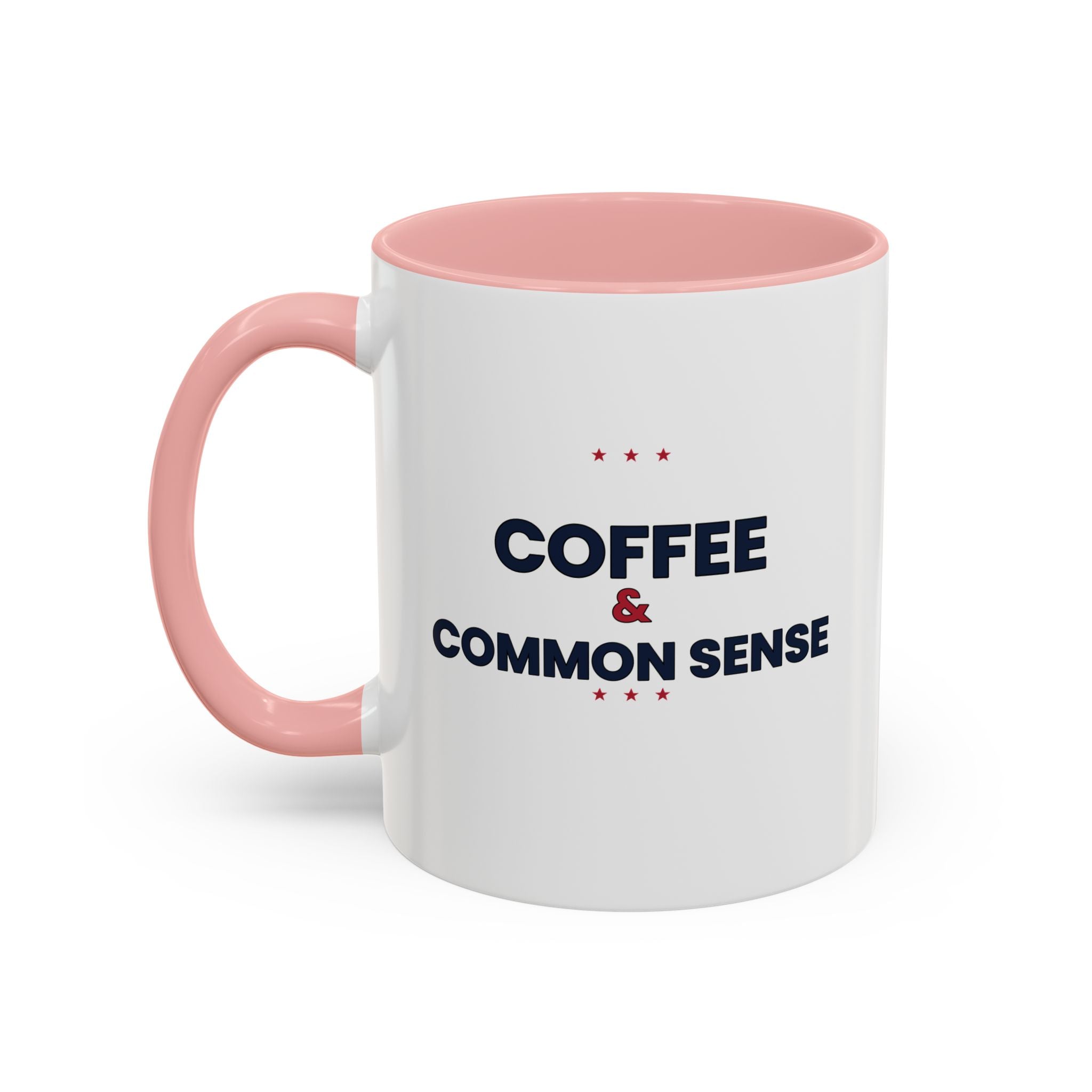 Coffee & Common Sense Accent Mug — 11/15oz Ceramic Coffee Mug