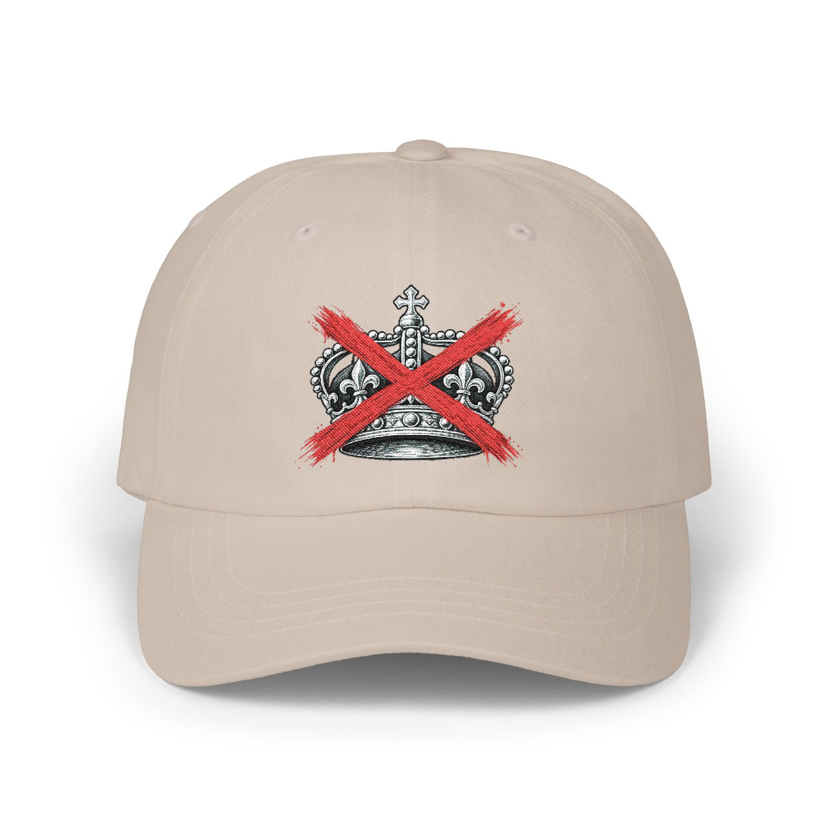 Dad Cap – Crown with Red X Embroidered Baseball Hat
