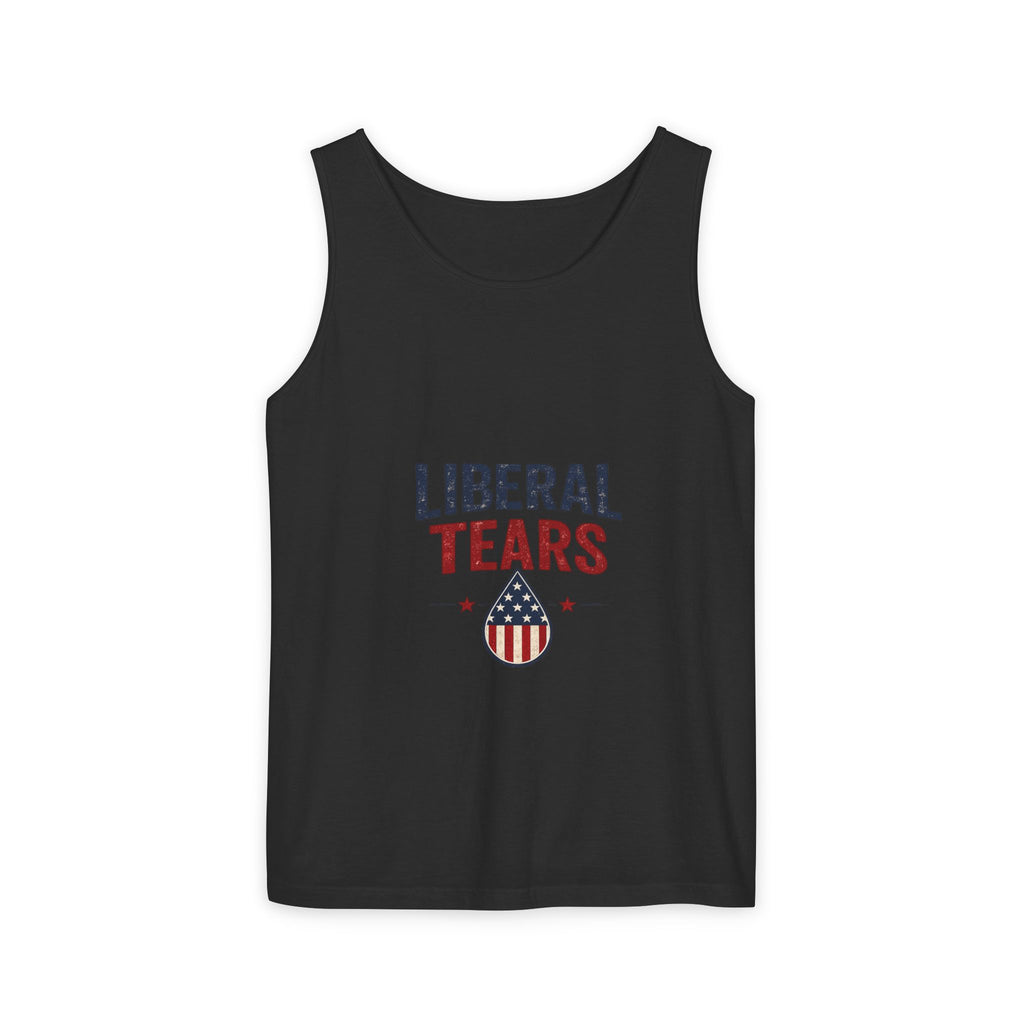 Political Tank Top — "Liberal Tears" Patriotic Drop Design