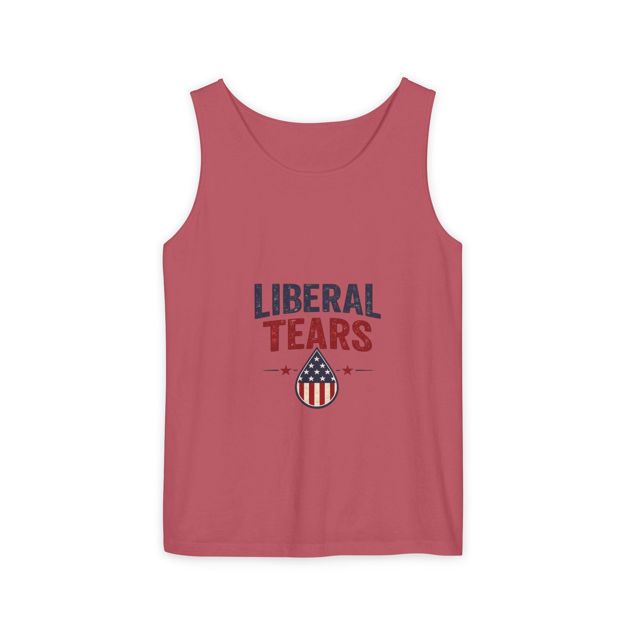 Political Tank Top — "Liberal Tears" Patriotic Drop Design