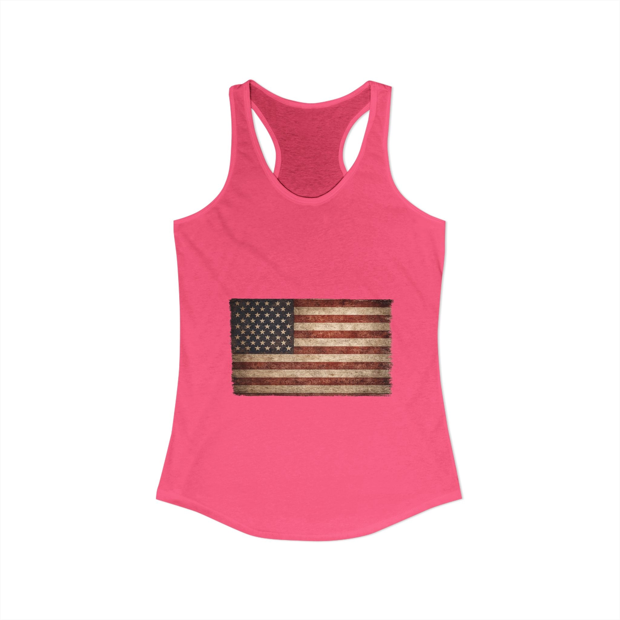 Vintage American Flag Women's Racerback Tank