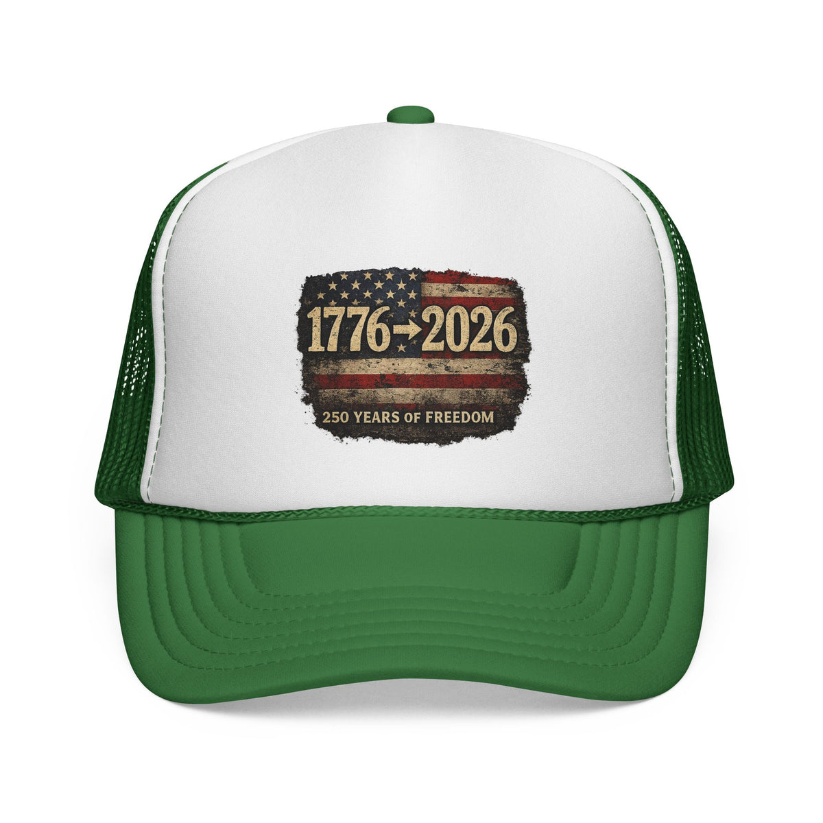 1776–2026 American Flag 250 Years of Freedom Patriotic Trucker Cap