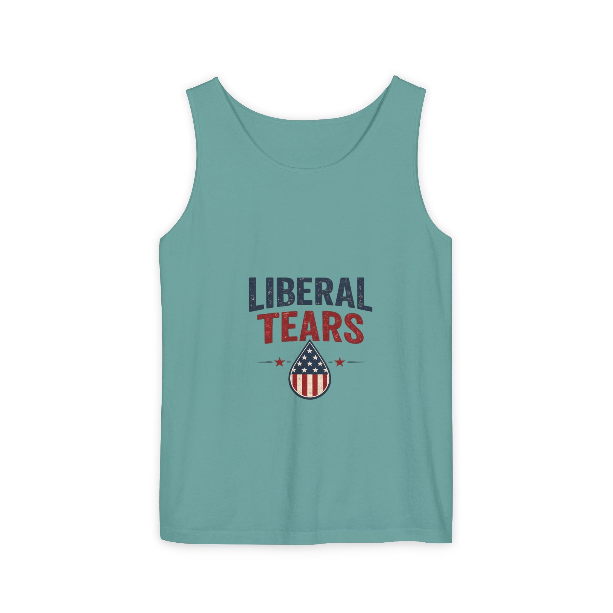 Political Tank Top — "Liberal Tears" Patriotic Drop Design