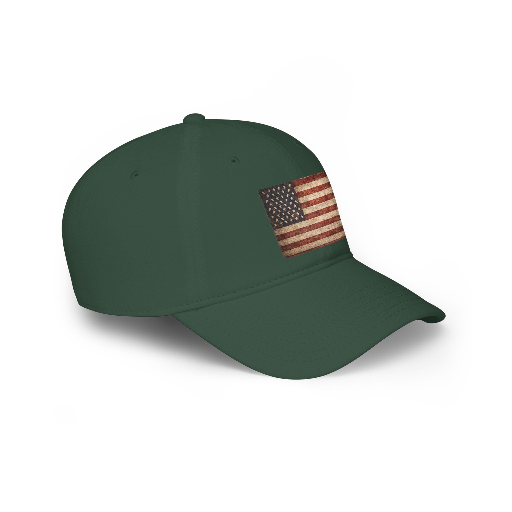 Vintage American Flag Low Profile Baseball Cap — Patriotic Hat