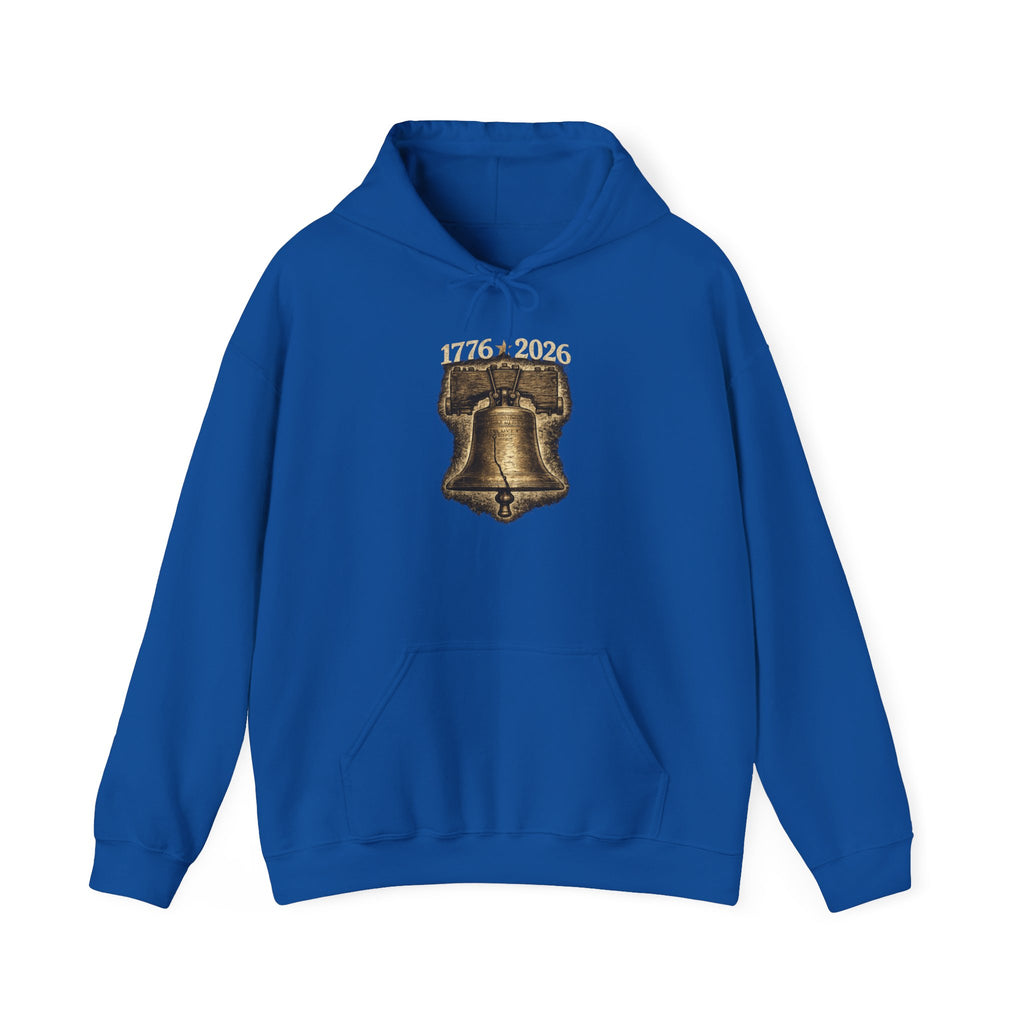 Liberty Bell Hoodie — 1776–2026 Graphic Hooded Sweatshirt