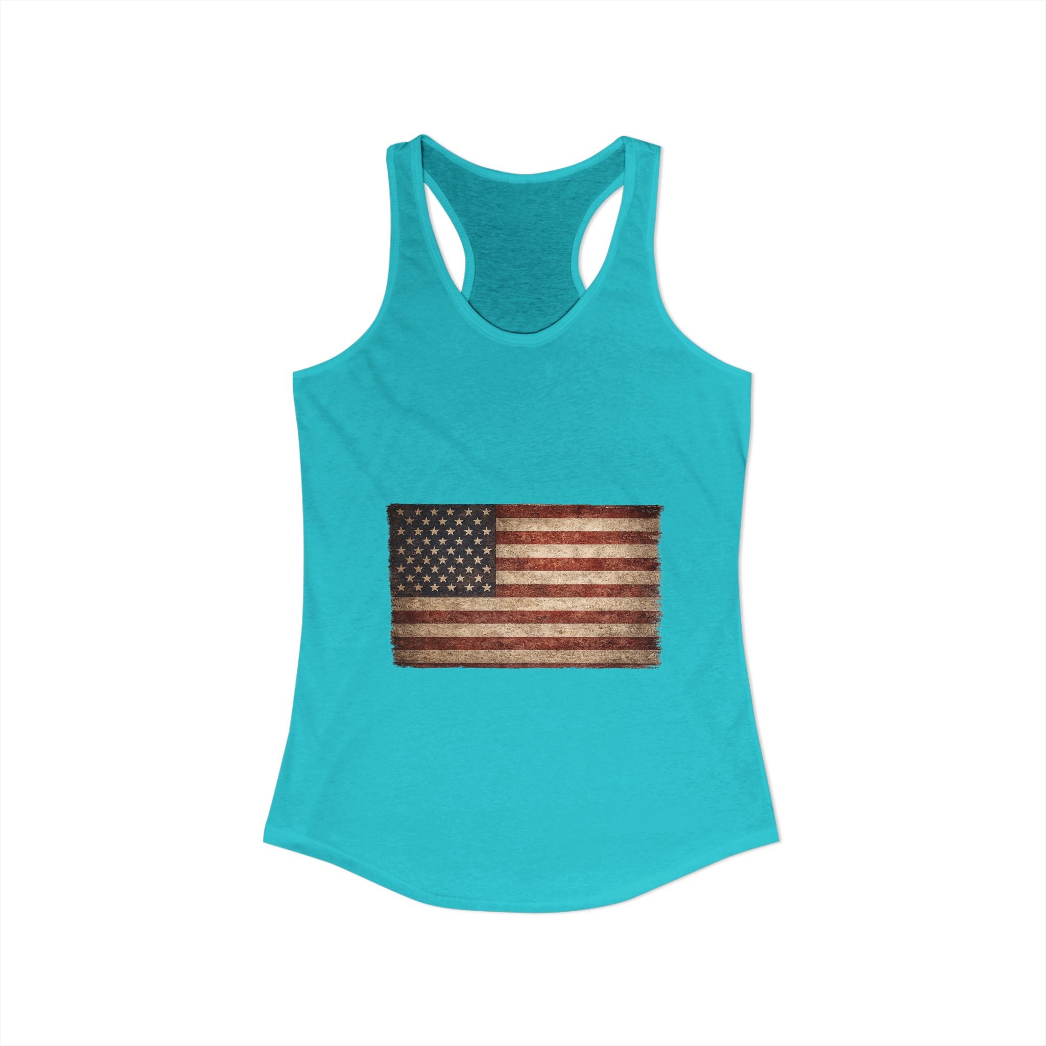 Vintage American Flag Women's Racerback Tank