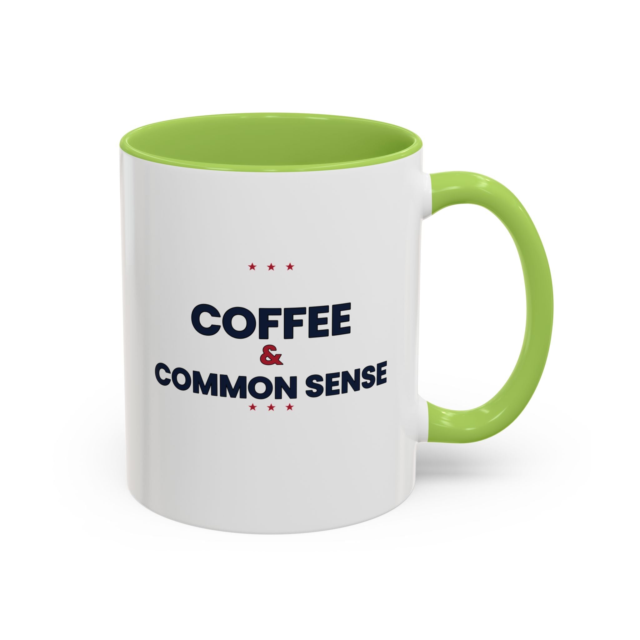 Coffee & Common Sense Accent Mug — 11/15oz Ceramic Coffee Mug