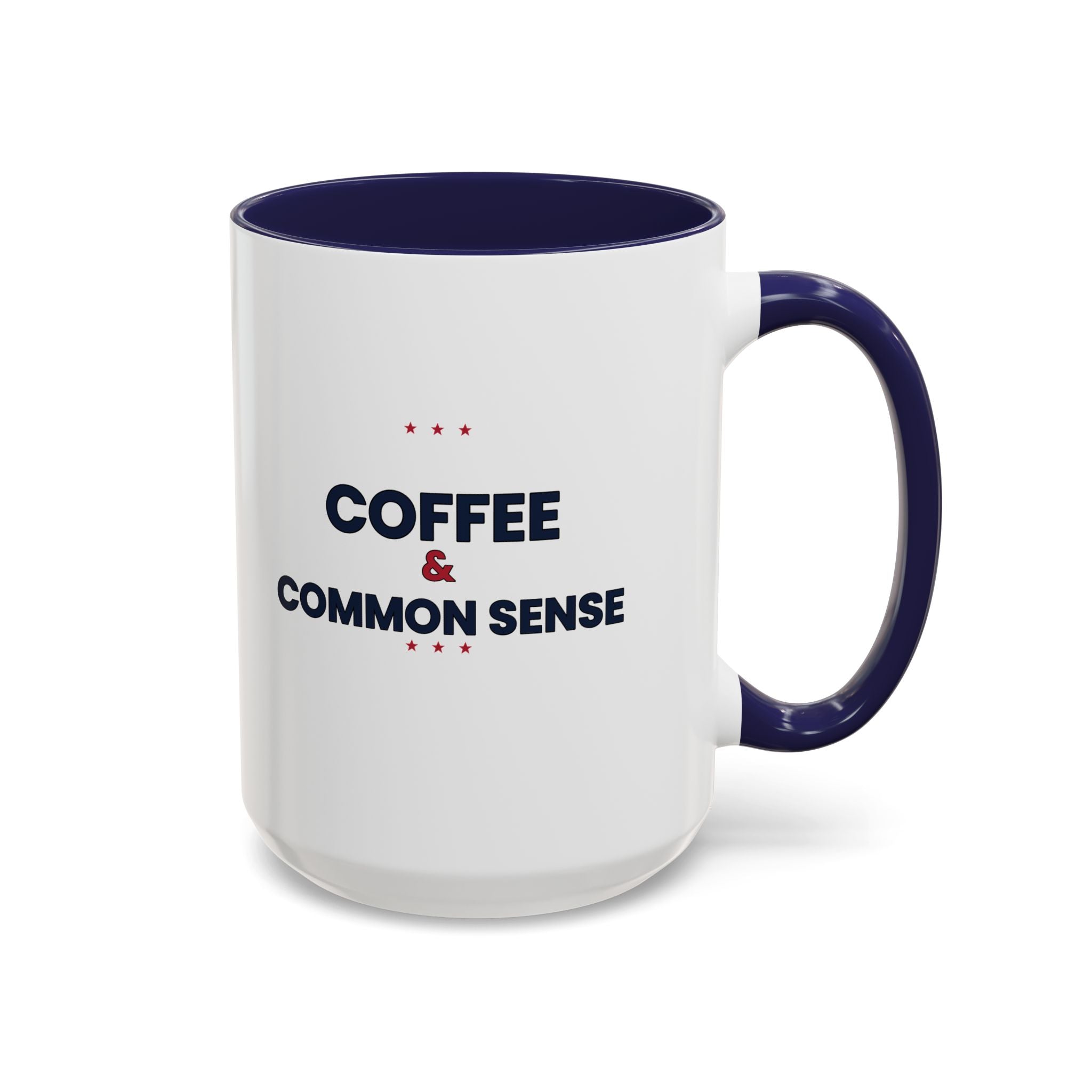 Coffee & Common Sense Accent Mug — 11/15oz Ceramic Coffee Mug