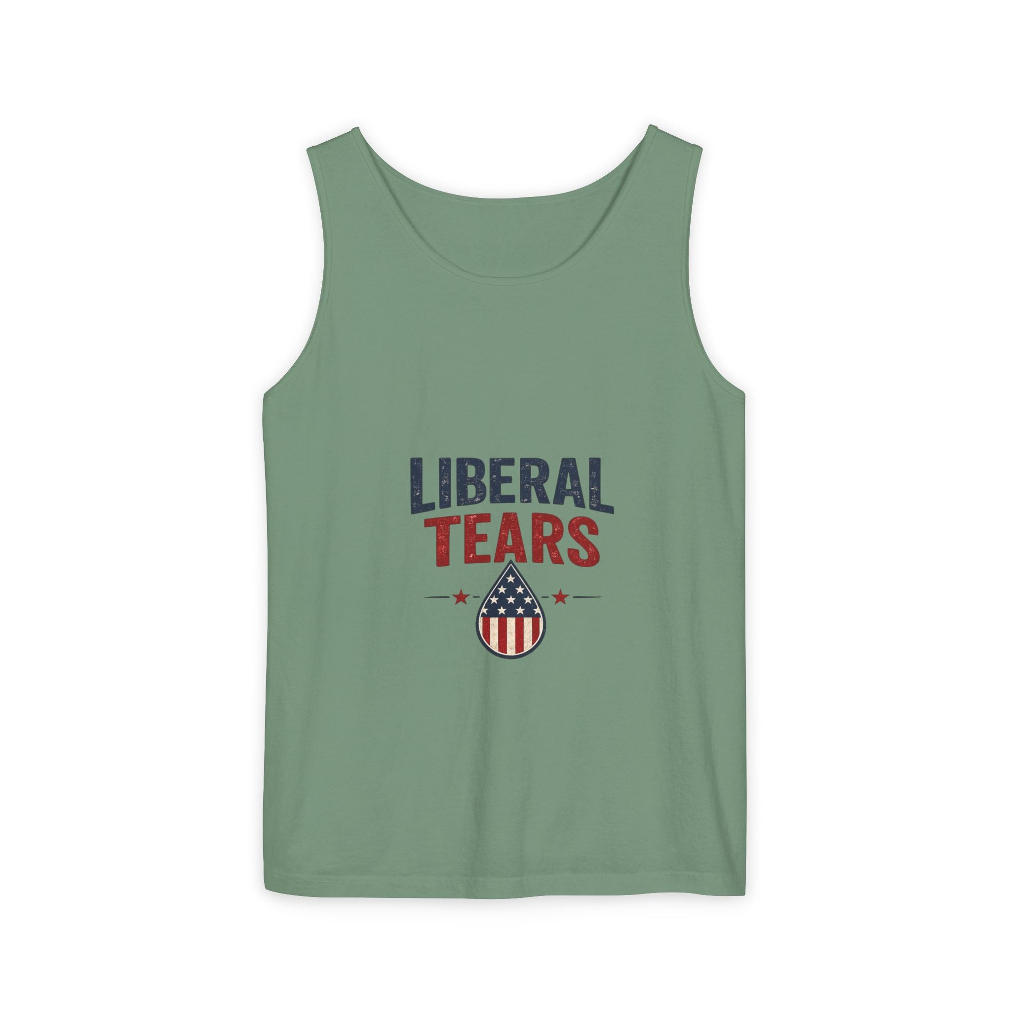 Political Tank Top — "Liberal Tears" Patriotic Drop Design