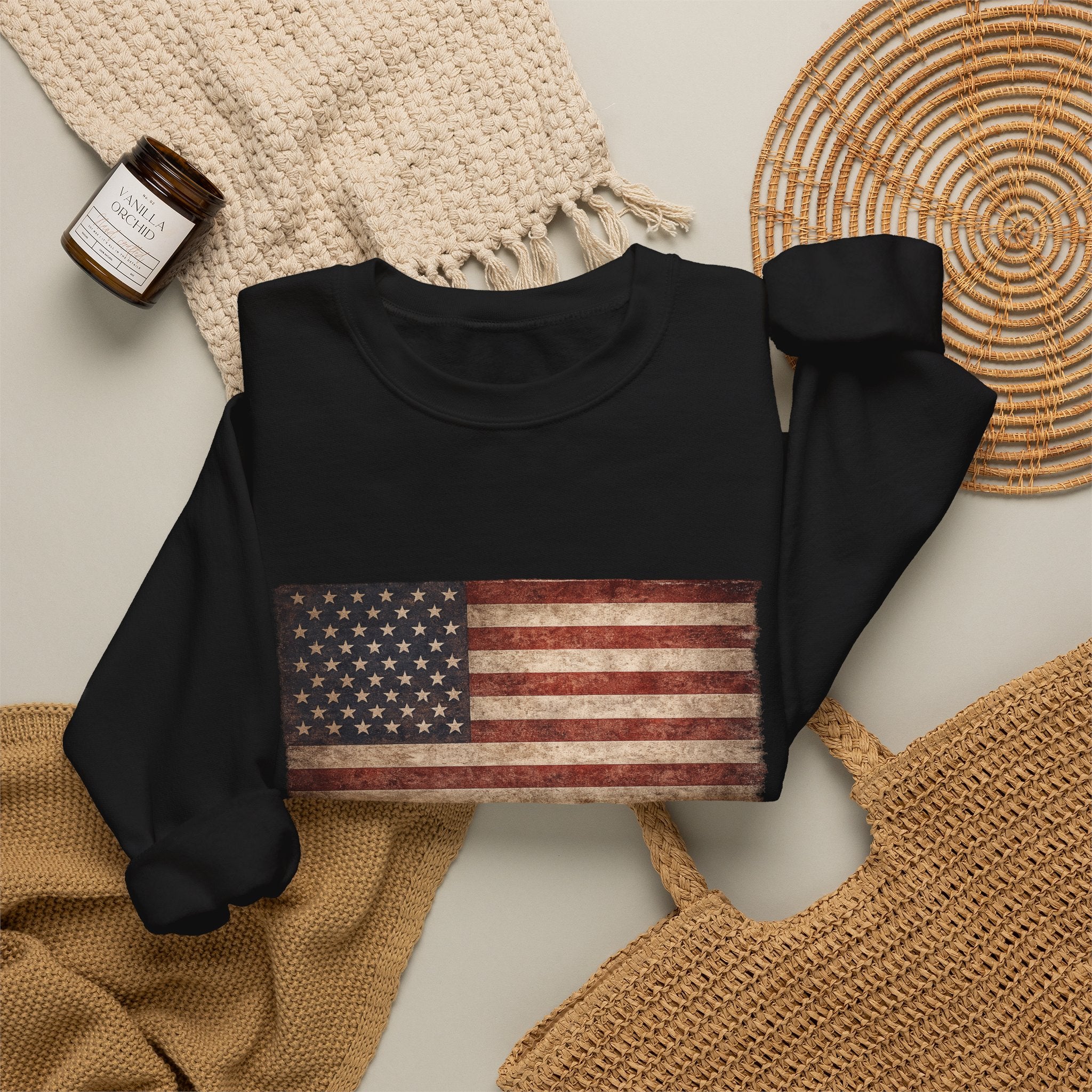 Vintage American Flag Sweatshirt