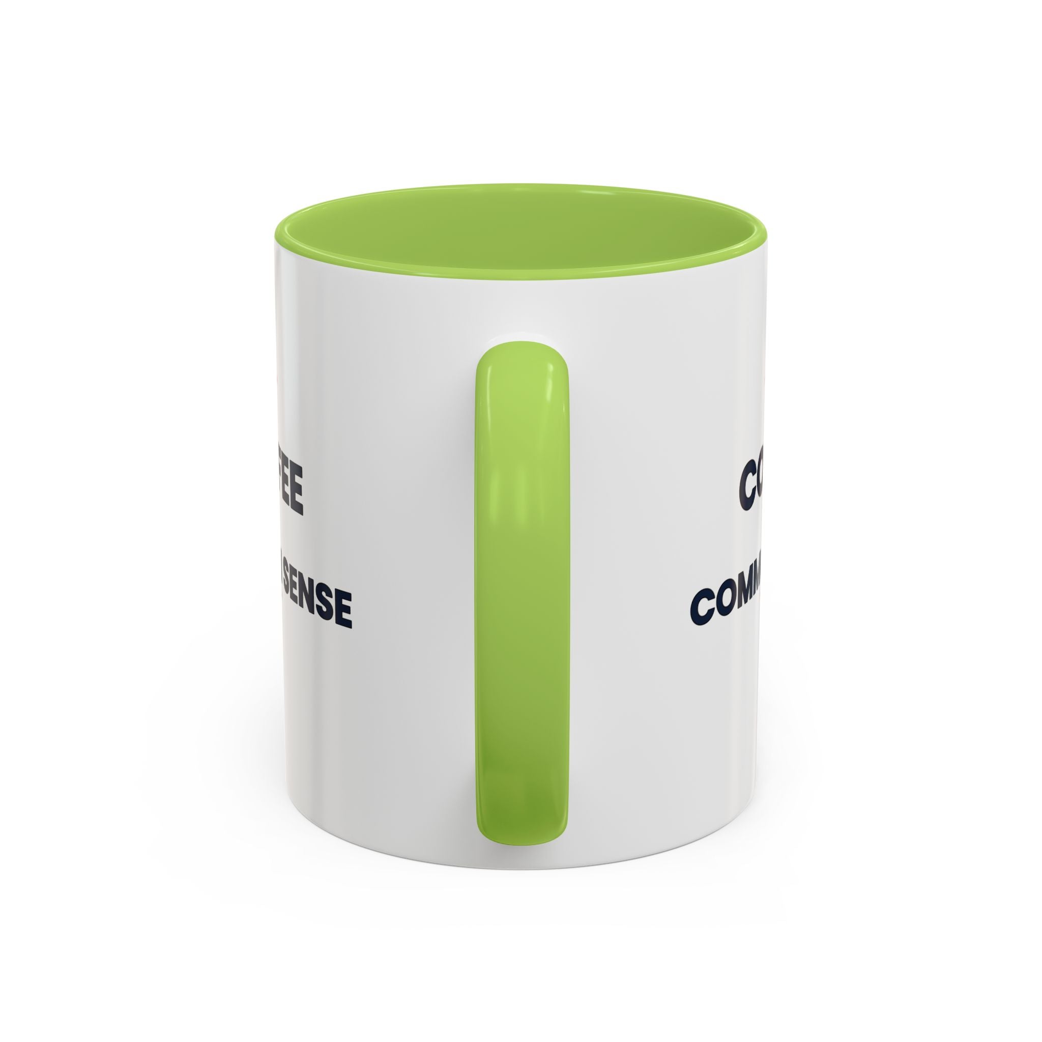 Coffee & Common Sense Accent Mug — 11/15oz Ceramic Coffee Mug