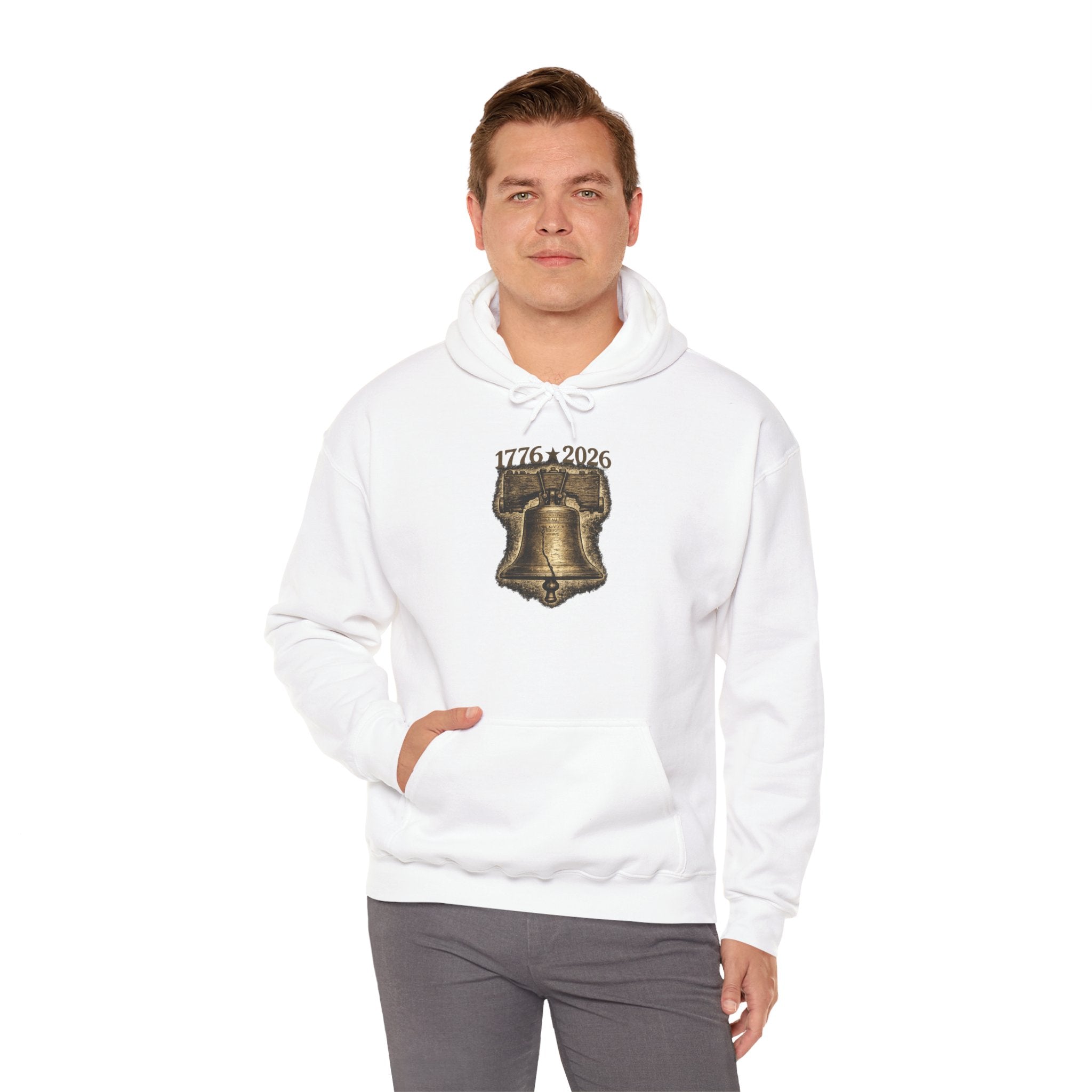 Liberty Bell Hoodie — 1776–2026 Graphic Hooded Sweatshirt