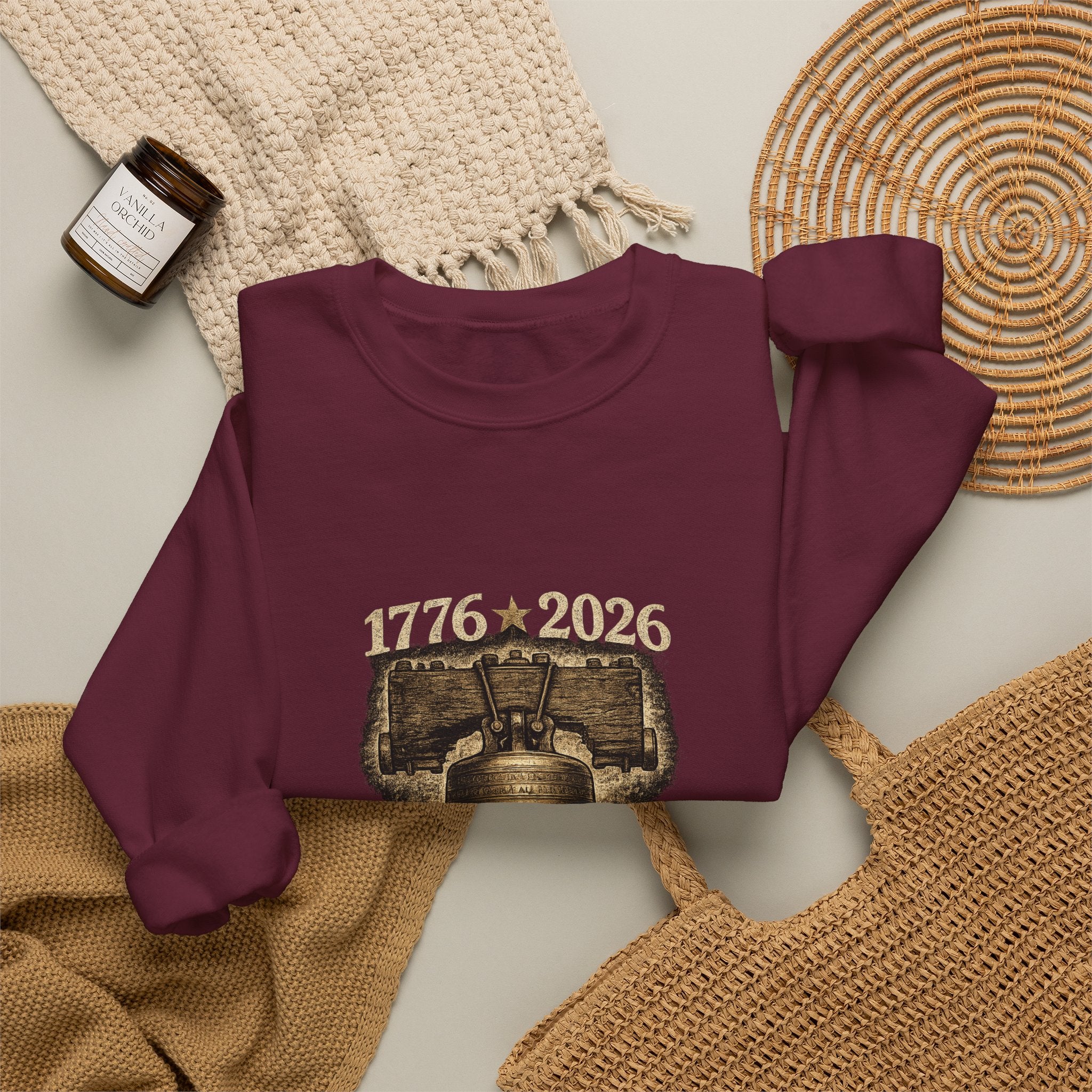 Liberty Bell 1776–2026 Crewneck Sweatshirt — Patriotic Independence Day Pullover