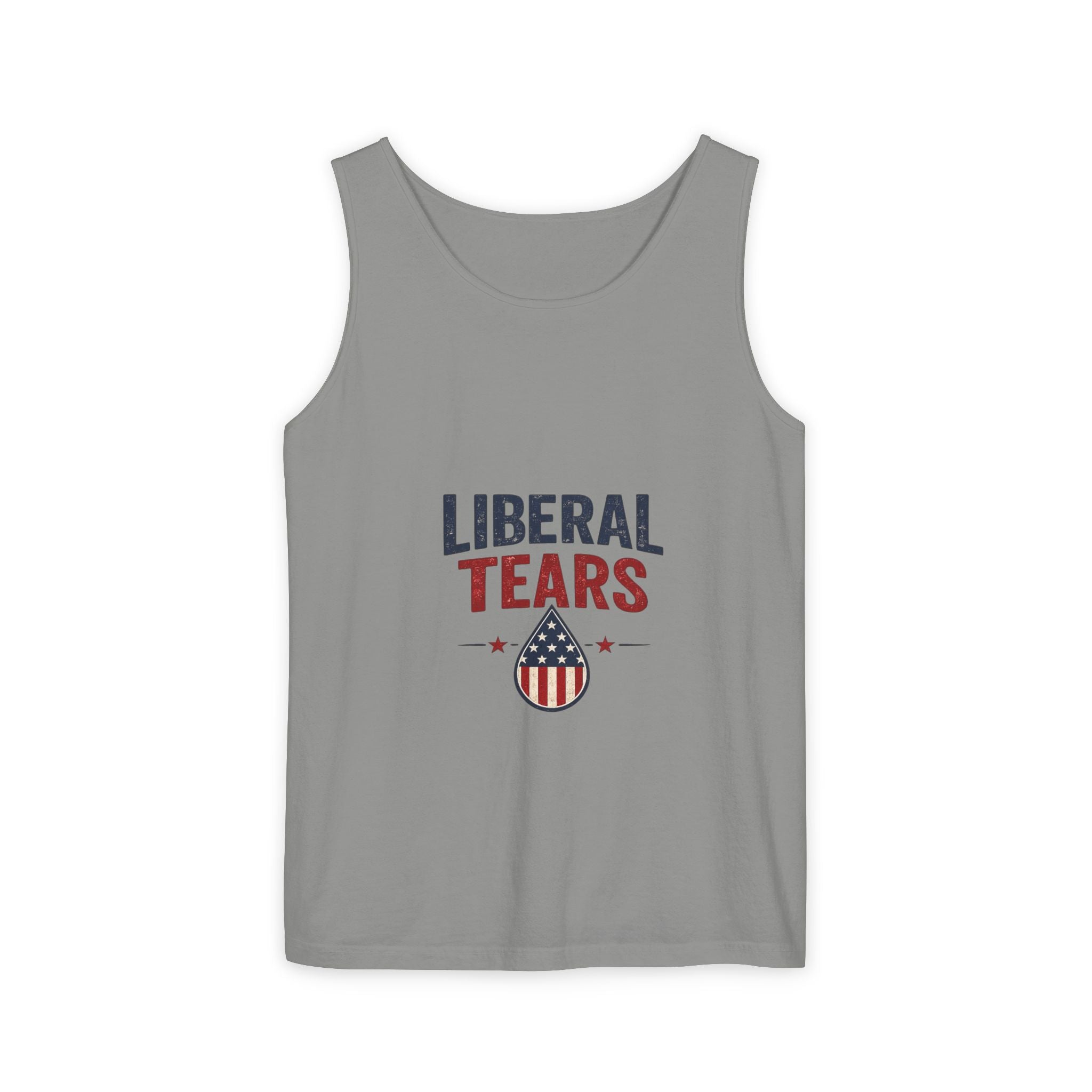 Political Tank Top — "Liberal Tears" Patriotic Drop Design