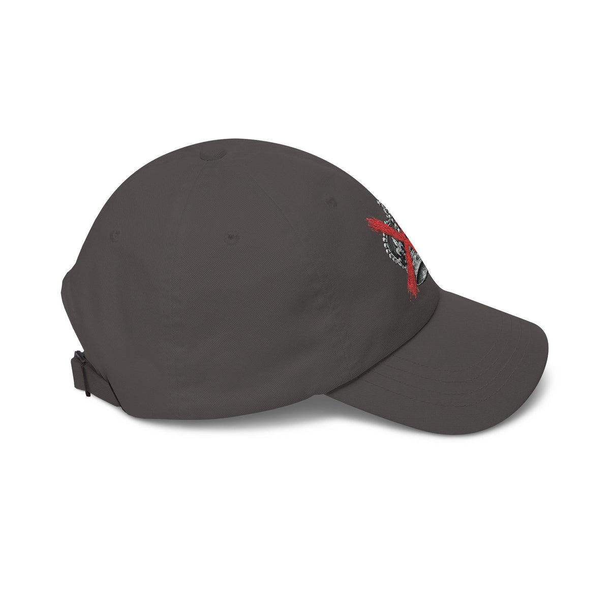Dad Cap – Crown with Red X Embroidered Baseball Hat