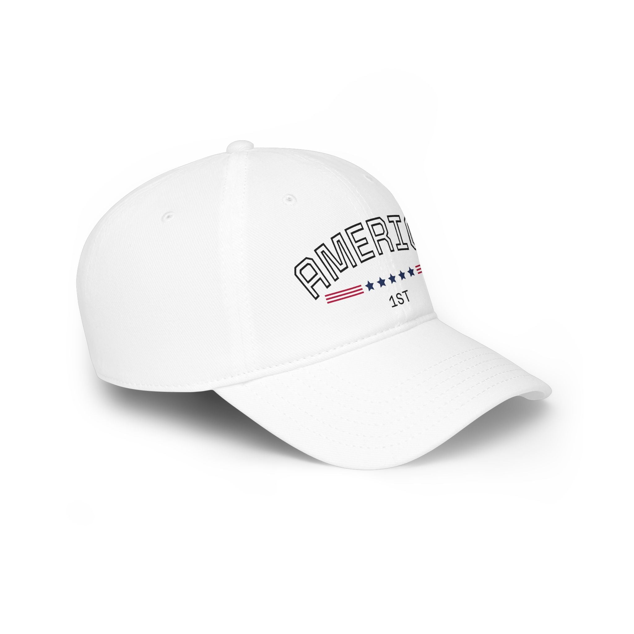 America 1st Baseball Cap — Patriotic Low Profile Hat