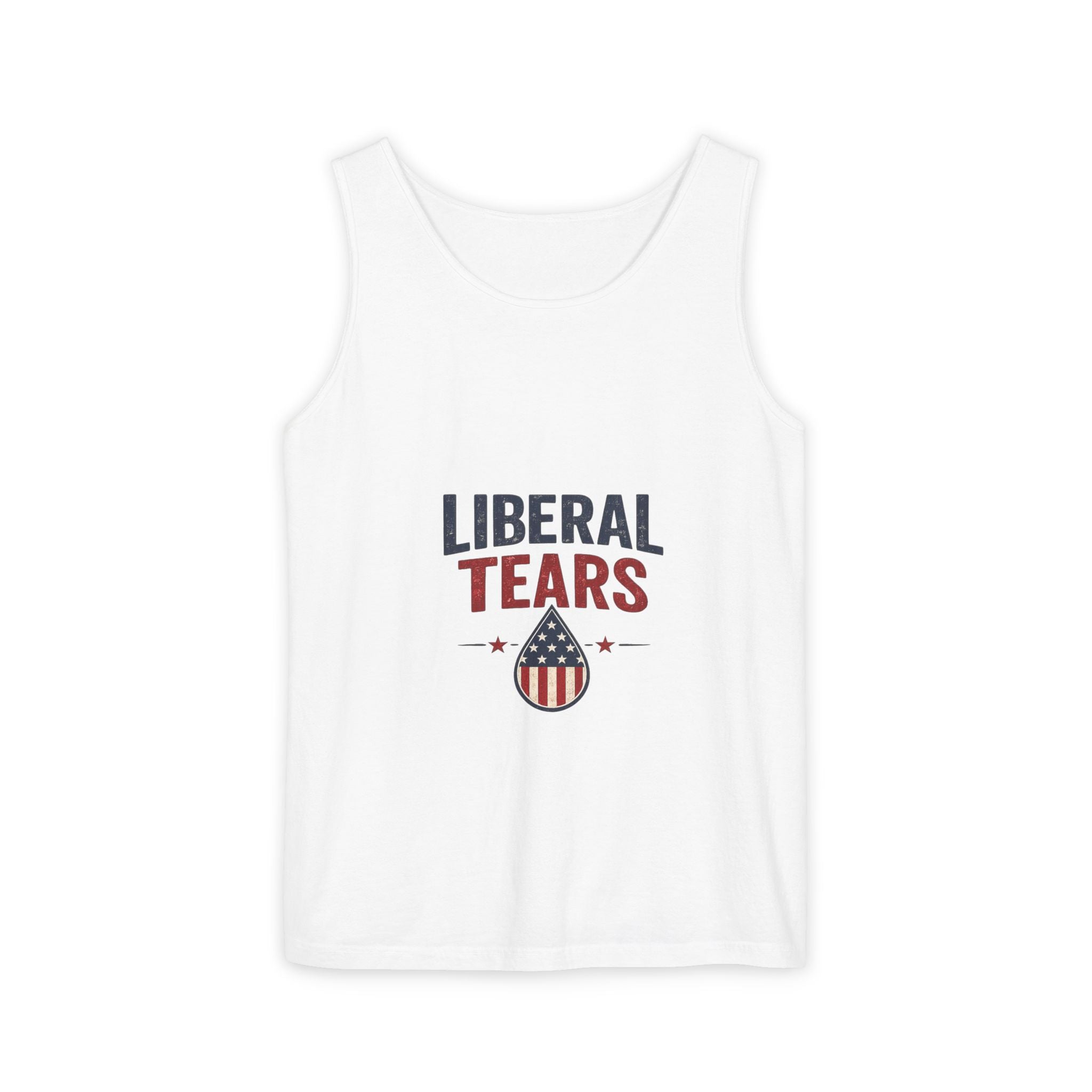 Political Tank Top — "Liberal Tears" Patriotic Drop Design